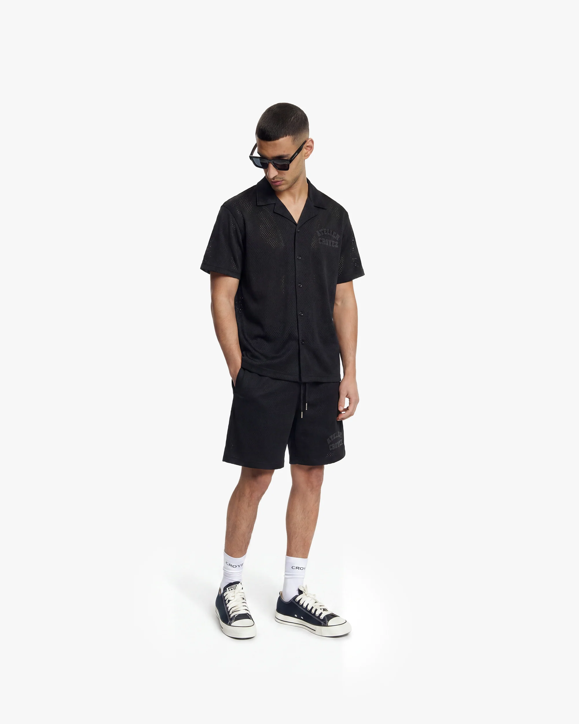 Croyez Mesh Atelier Shorts | Black - Image 6