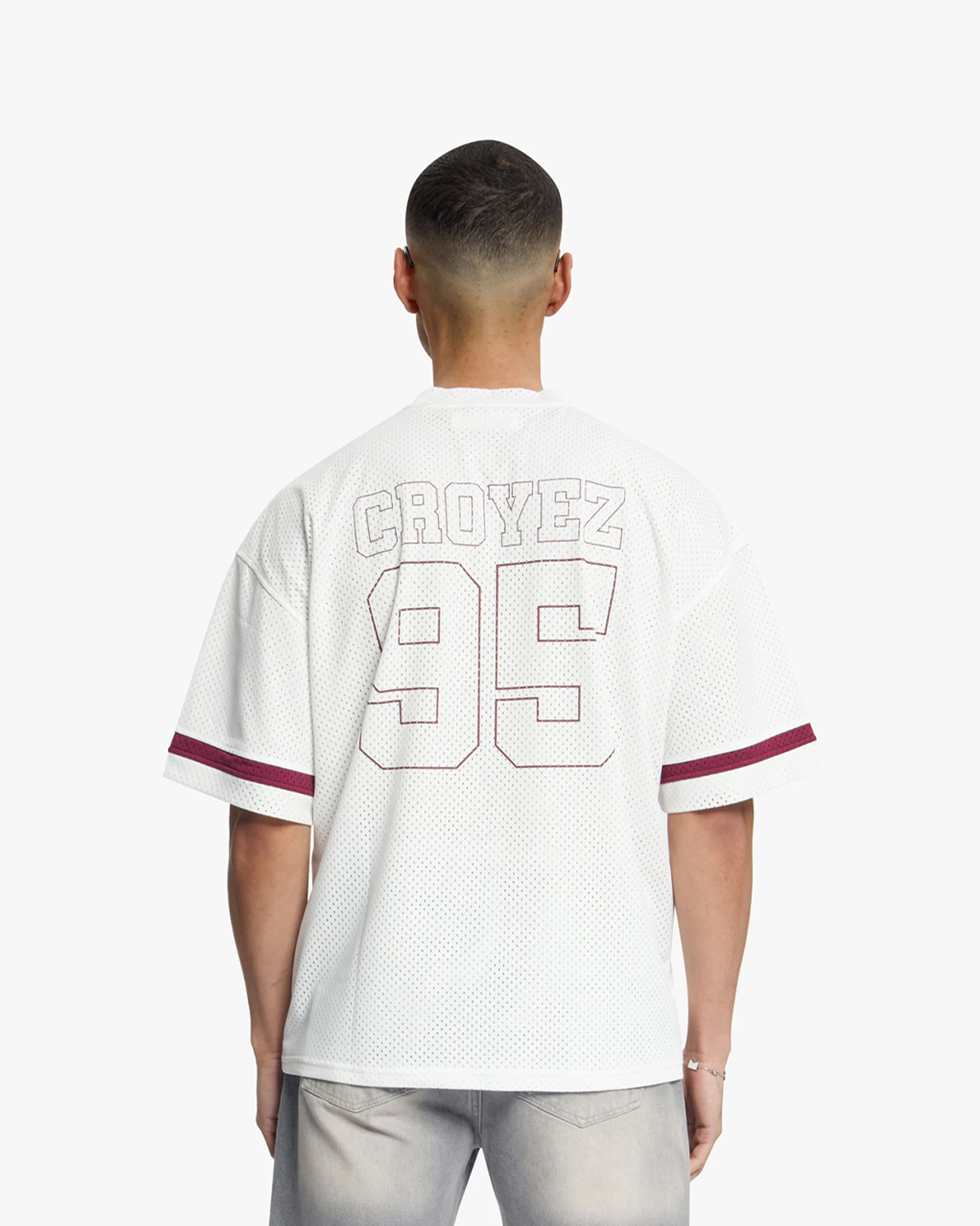 Croyez Mesh Jersey | Off-White/Cherry - Image 4