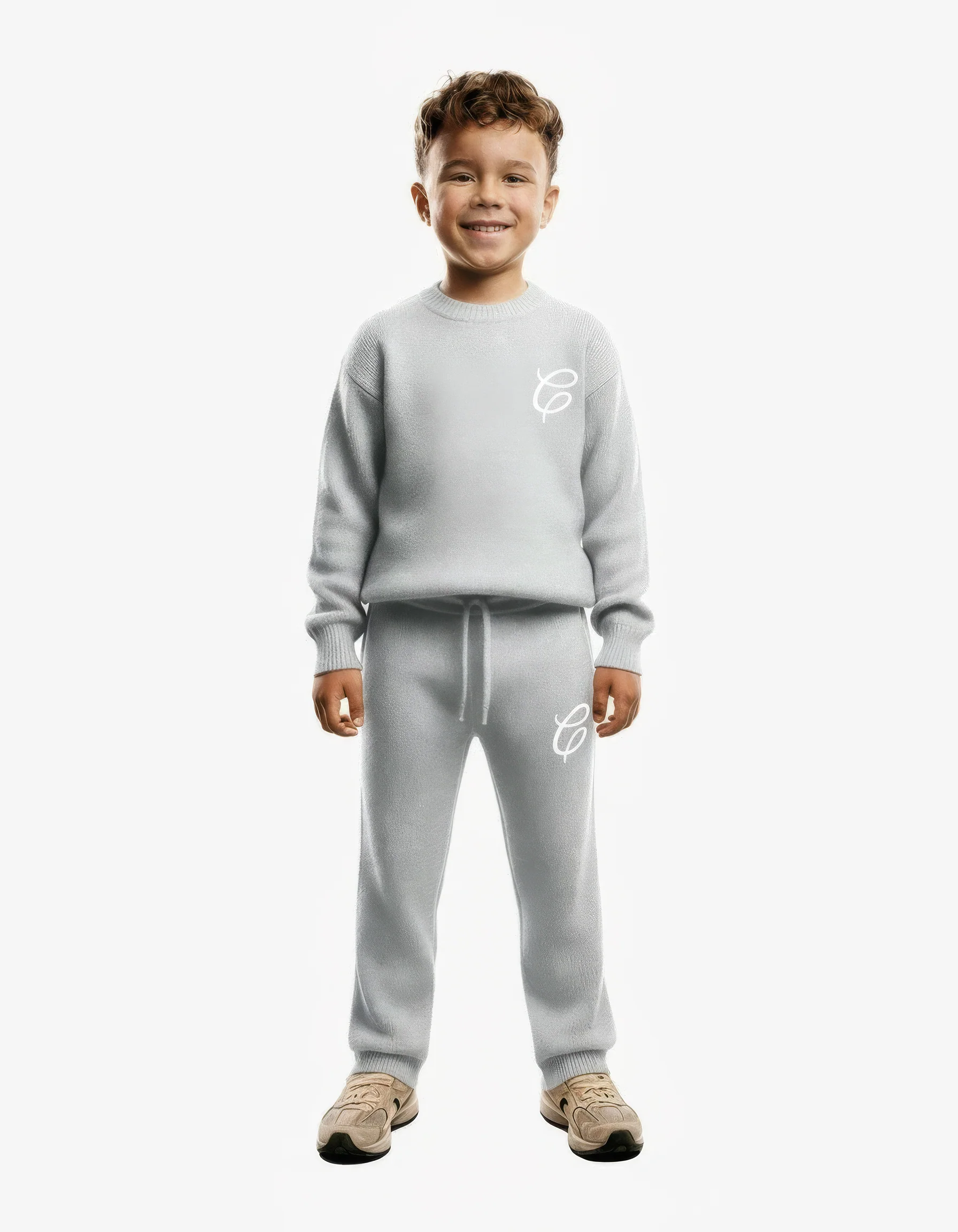 CROYEZ MINI ESSENCE KNIT STRAIGHT PANTS | GREY - Image 3