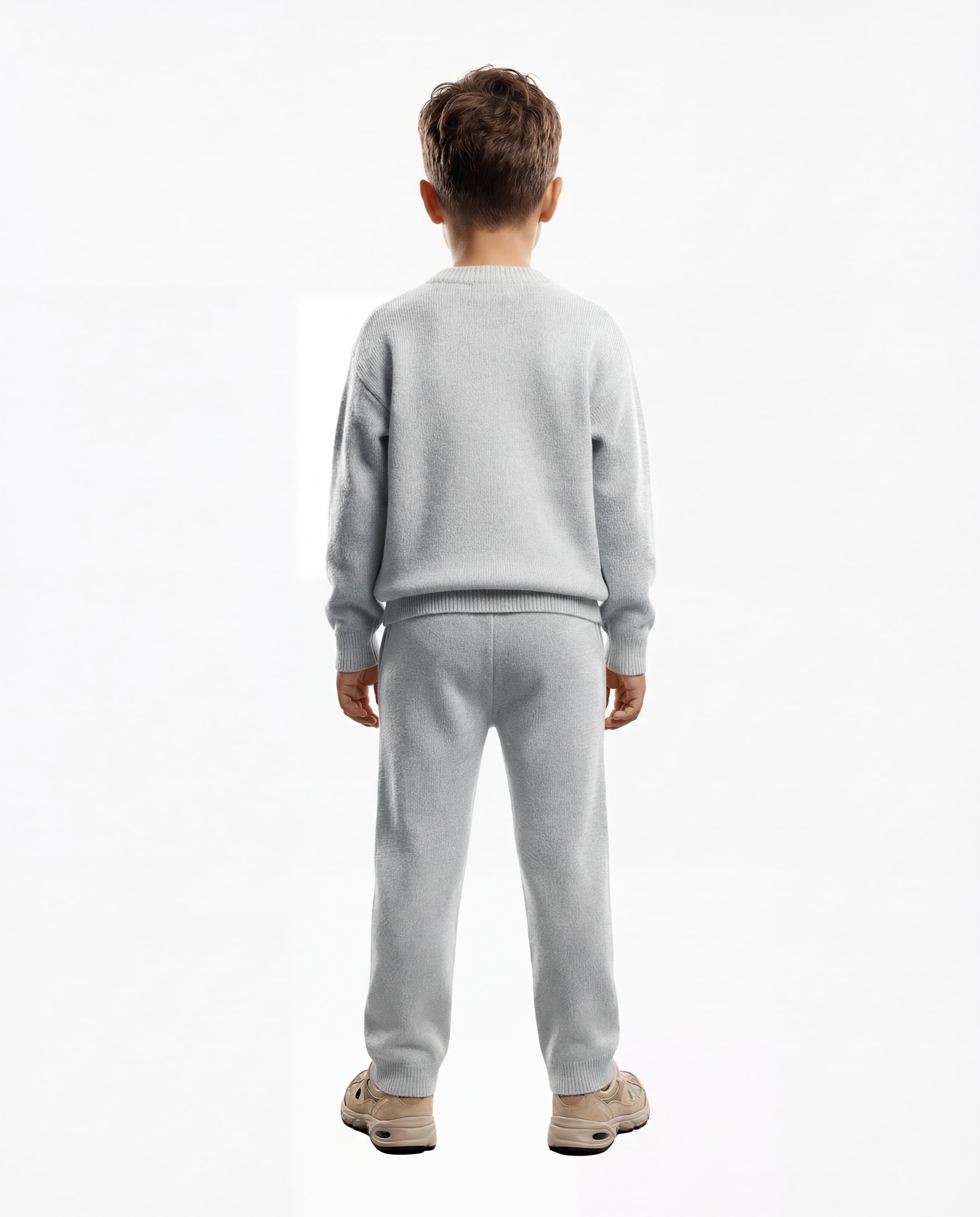CROYEZ MINI ESSENCE KNIT STRAIGHT PANTS | GREY - Image 4