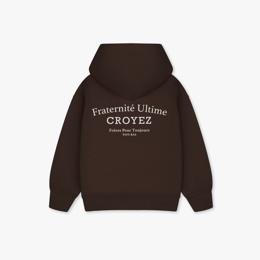 CROYEZ MINI FRATERNITÉ HOODIE | BROWN - Image 2