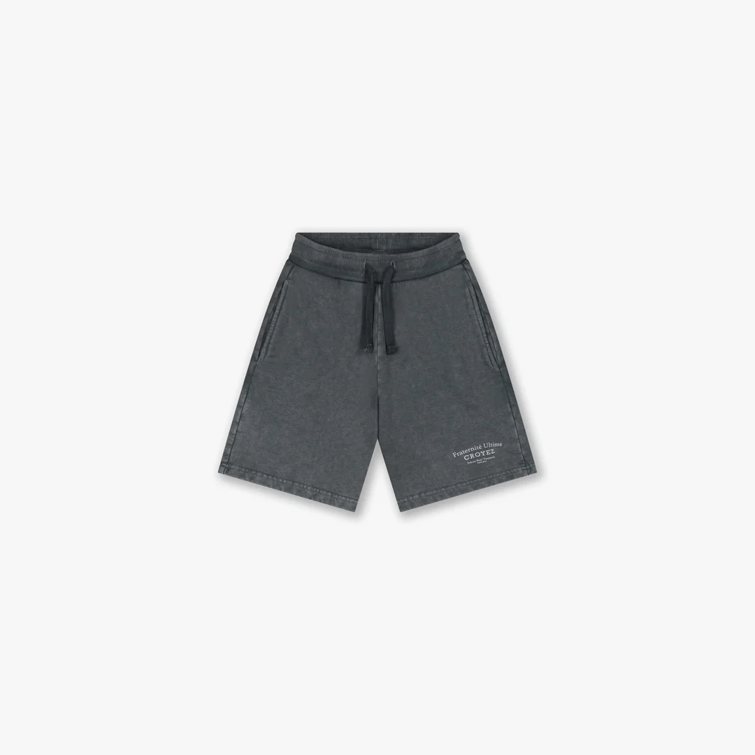 Croyez Mini Fraternité Shorts | Acid Wash/White