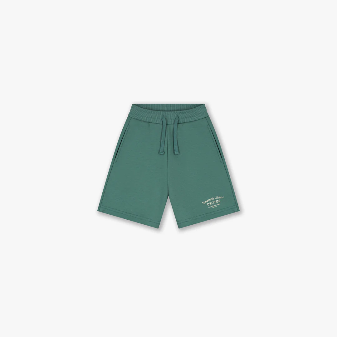 Croyez Mini Fraternité Shorts | Green/Off-White