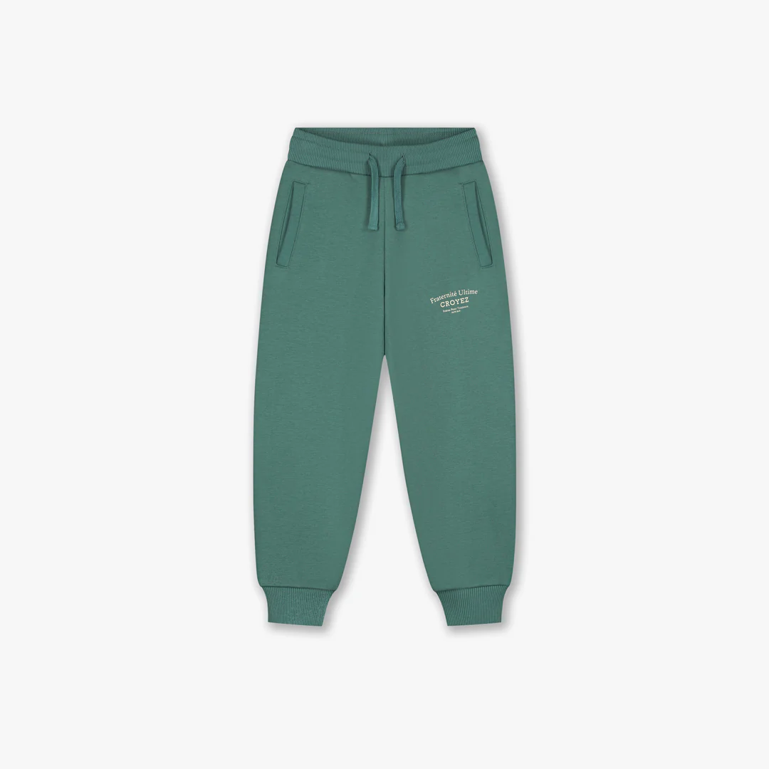 Croyez Mini Fraternité Sweatpants | Green/Off-White