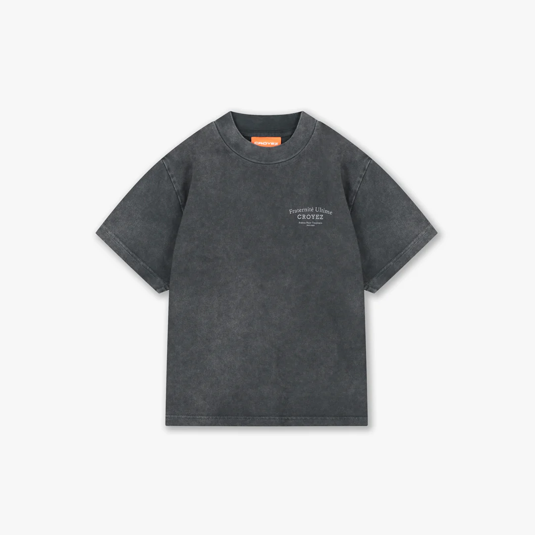 Croyez Mini Fraternité T-Shirt | Acid Wash/White