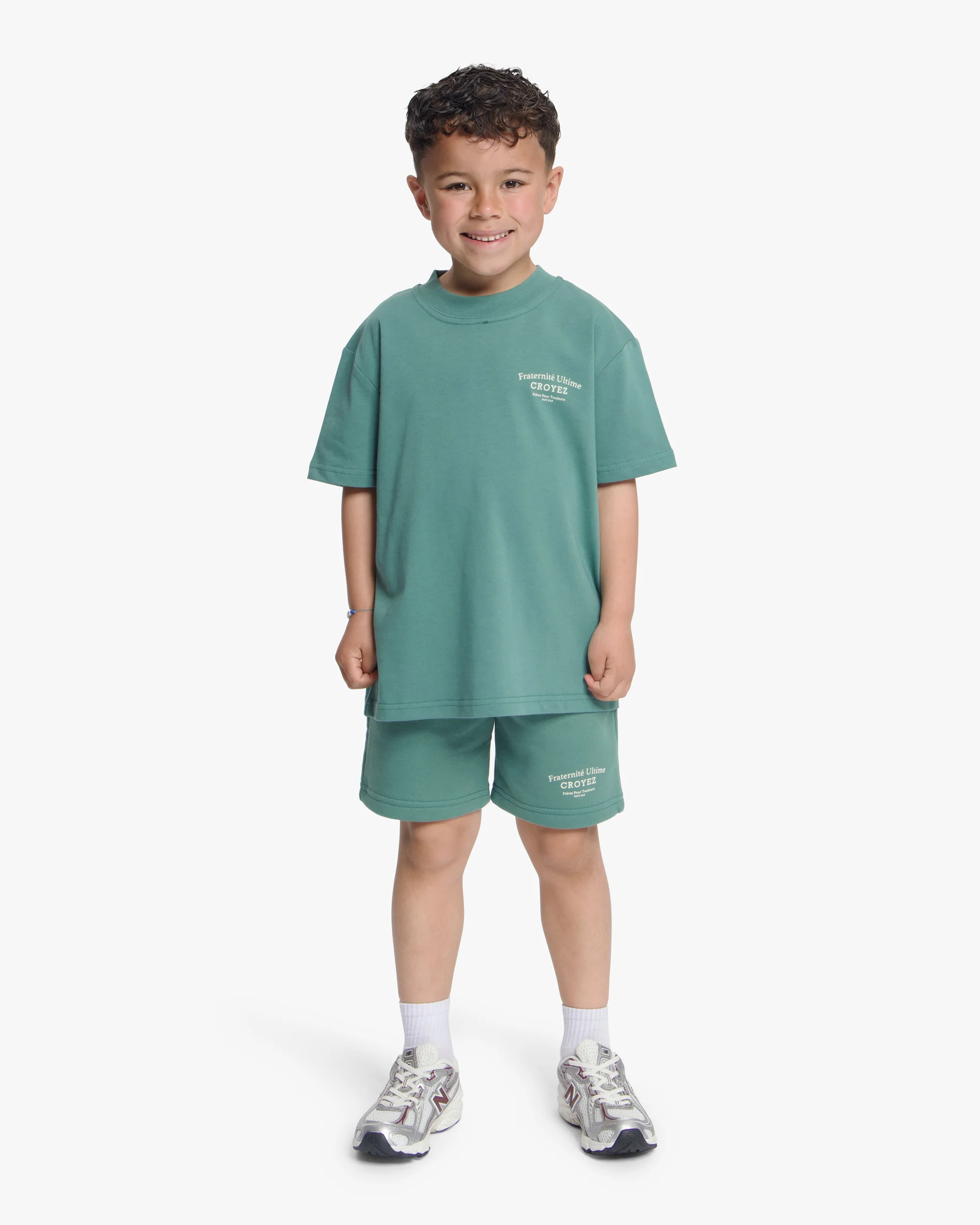 Croyez Mini Fraternité T-Shirt | Green/Off-White - Image 3
