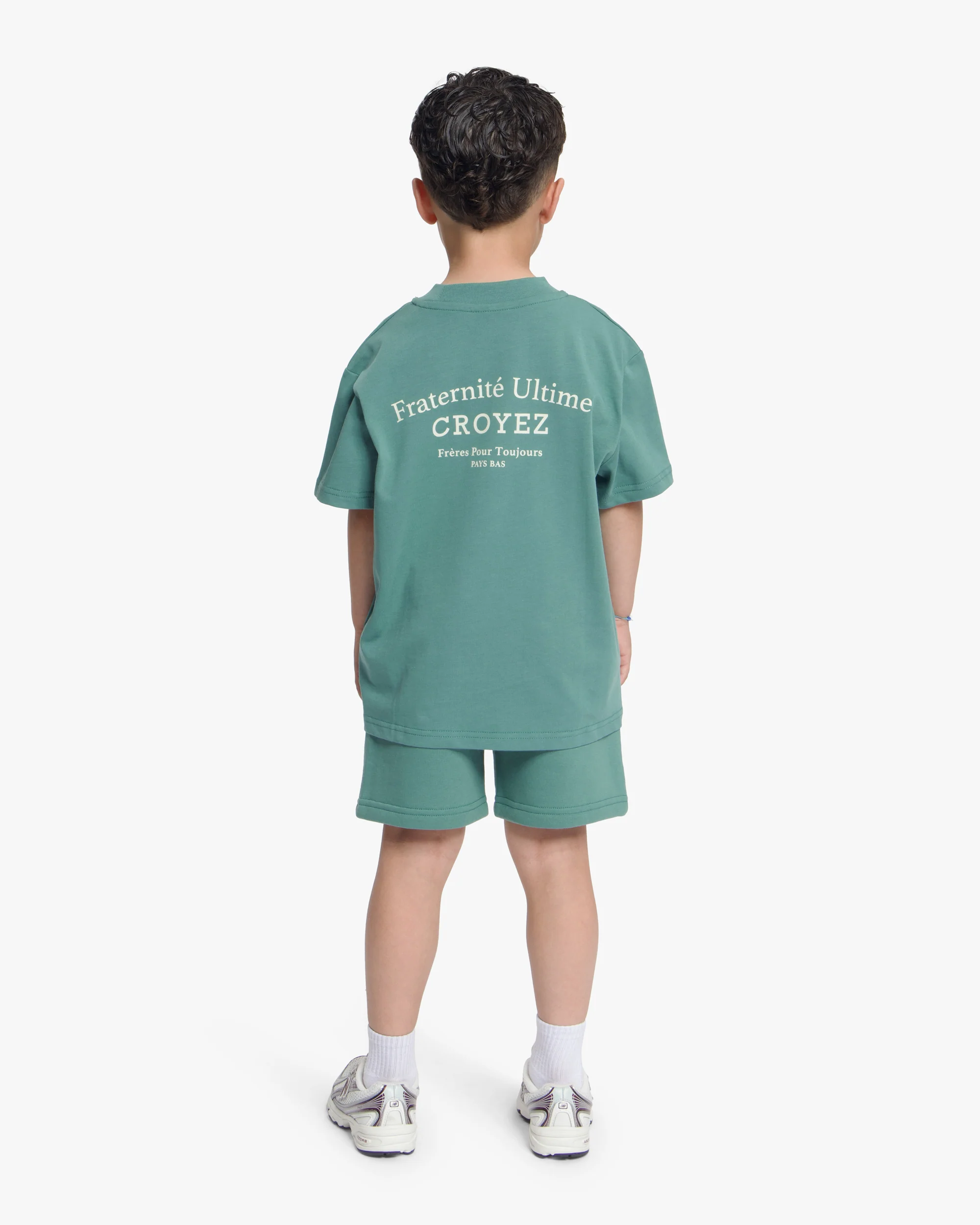 Croyez Mini Fraternité T-Shirt | Green/Off-White - Image 4