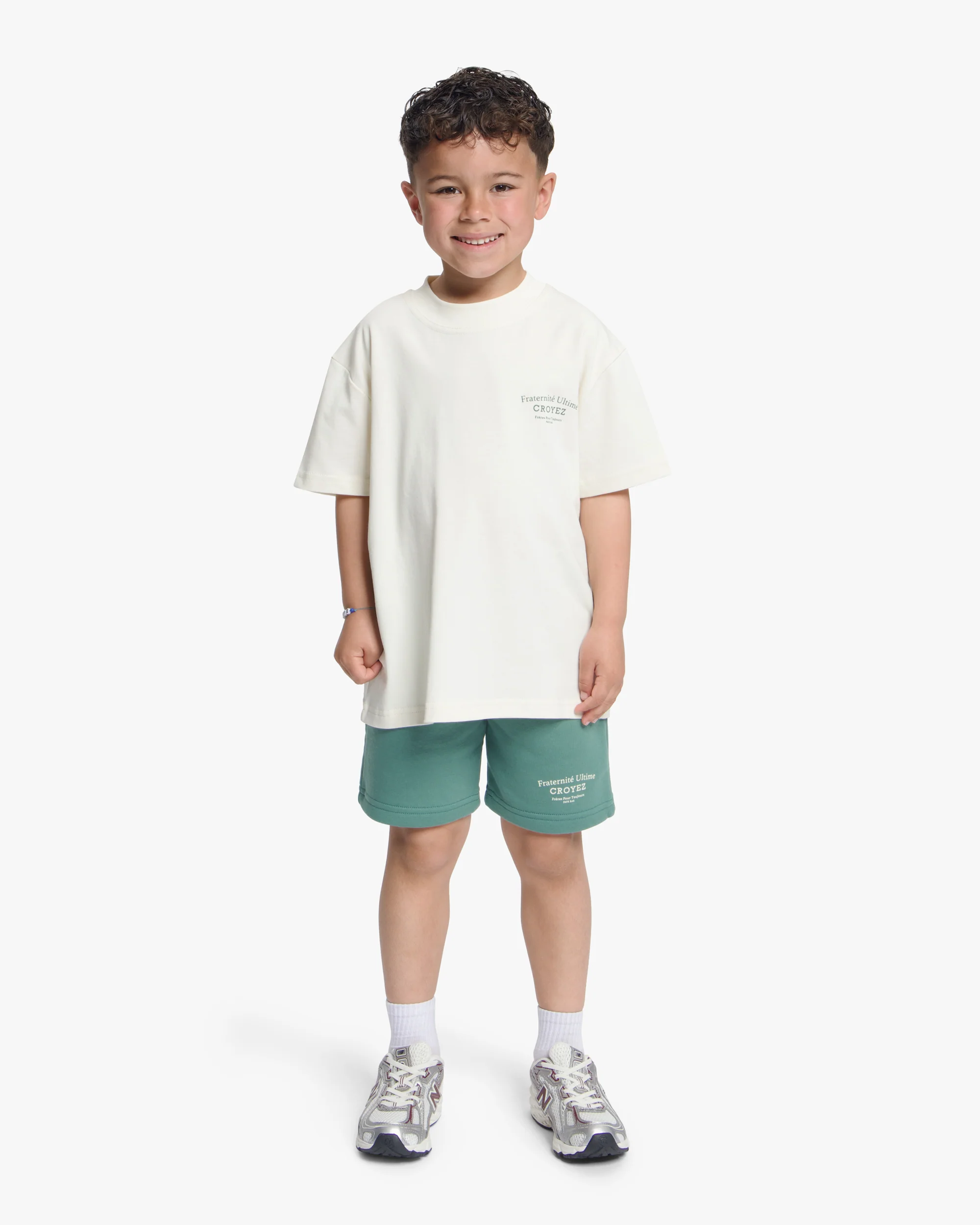 Croyez Mini Fraternité T-Shirt | Off-White/Green - Image 3