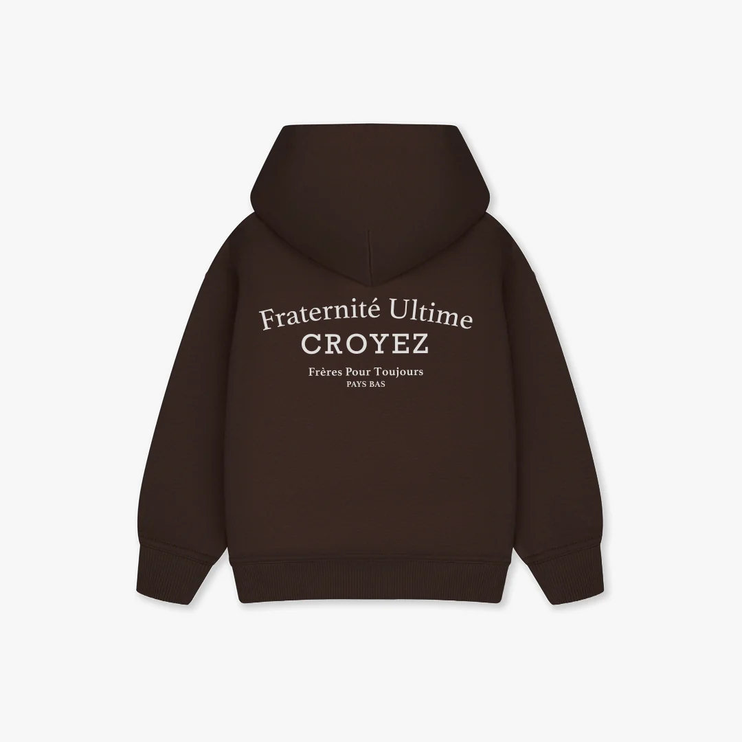 CROYEZ MINI FRATERNITÉ ZIP-HOODIE | BROWN - Image 2