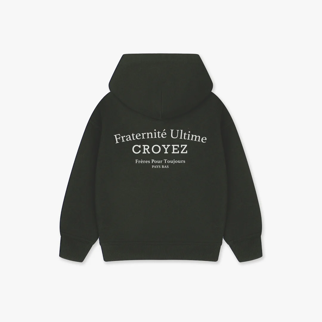 CROYEZ MINI FRATERNITÉ ZIP-HOODIE | DARK GREEN - Image 2