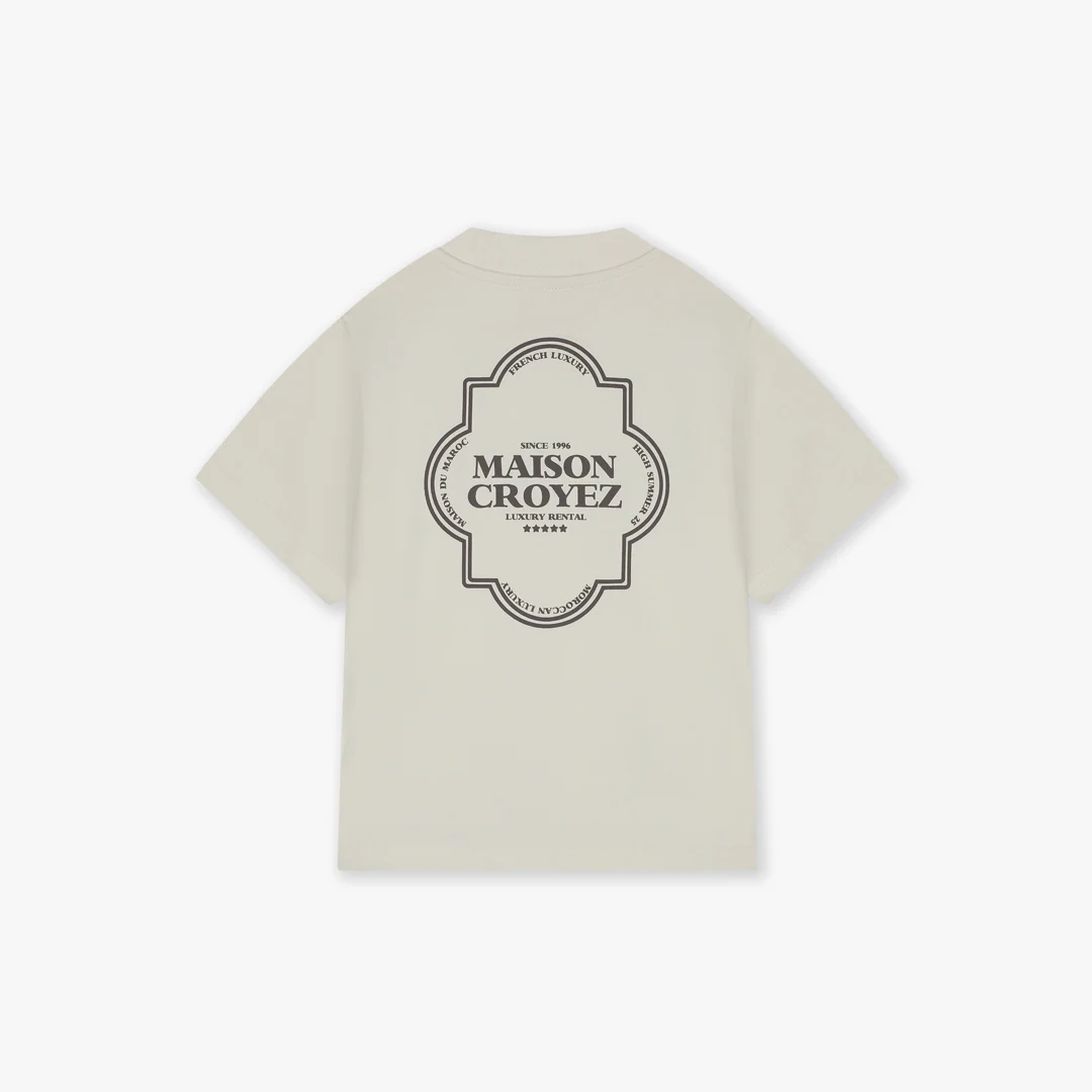 Croyez Mini Moroccan T-Shirt | Off-White/Brown - Image 2