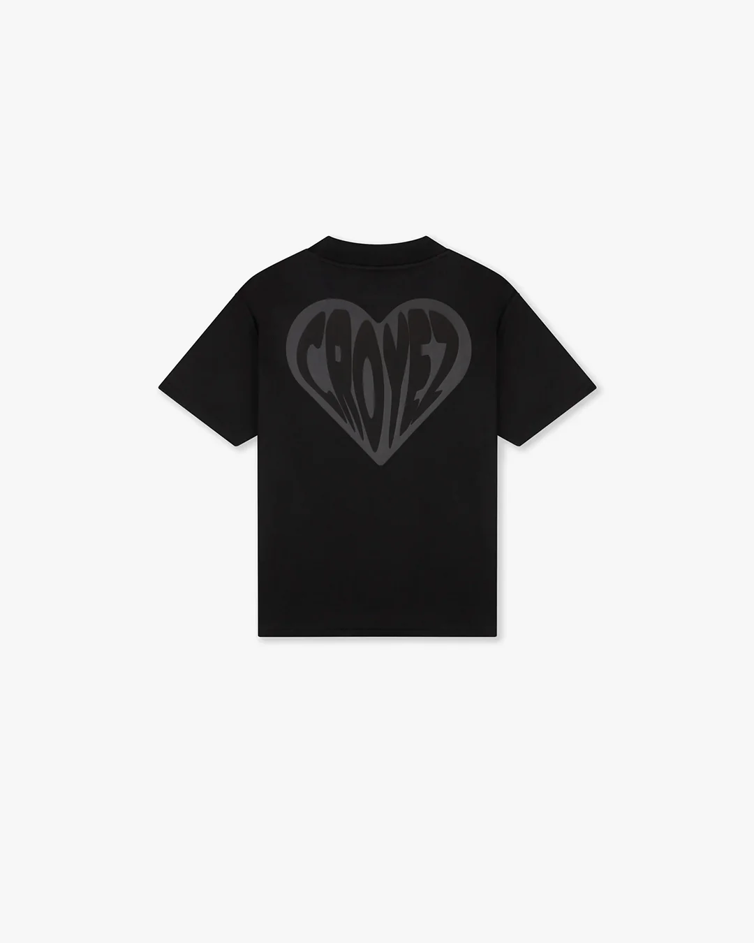 Croyez Mini Puffed Heart T-Shirt | Black - Image 2