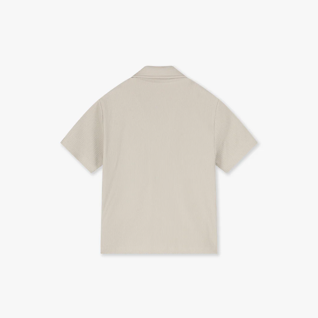 Croyez Mini Ribbed Shirt | Beige - Image 2
