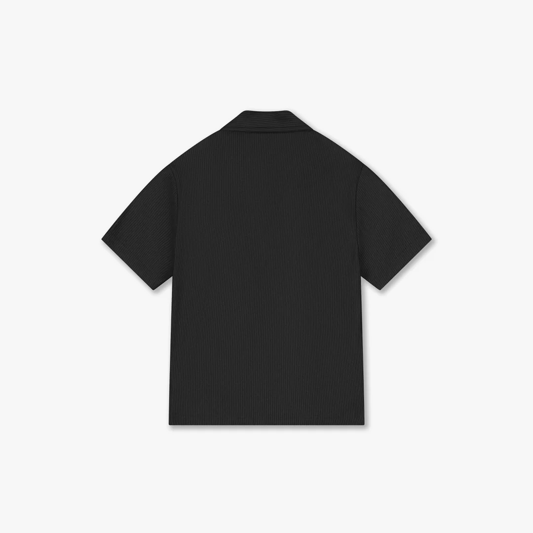 Croyez Mini Ribbed Shirt | Black - Image 2