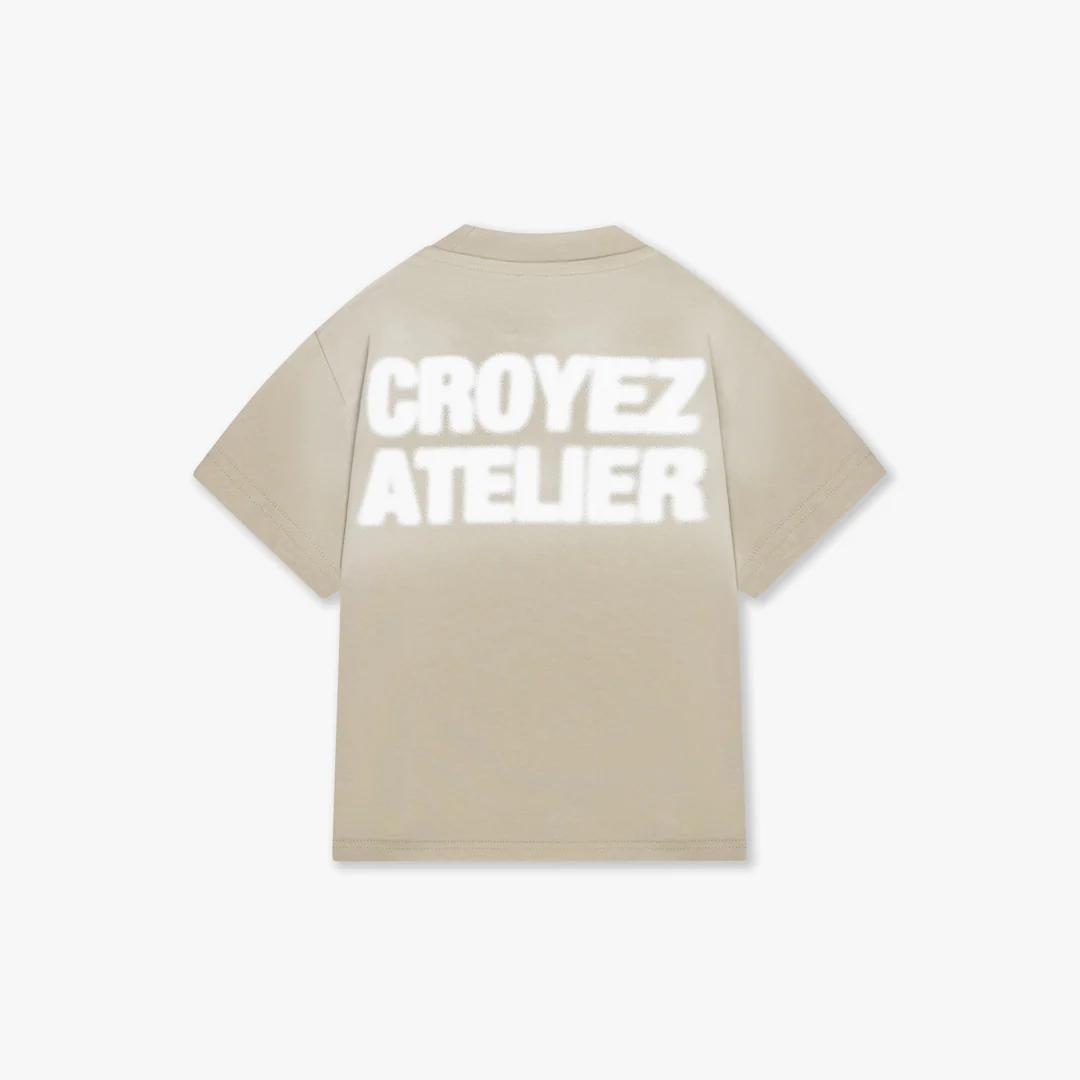 Croyez Mini Sprayed Atelier T-Shirt | Dusty Olive - Image 2