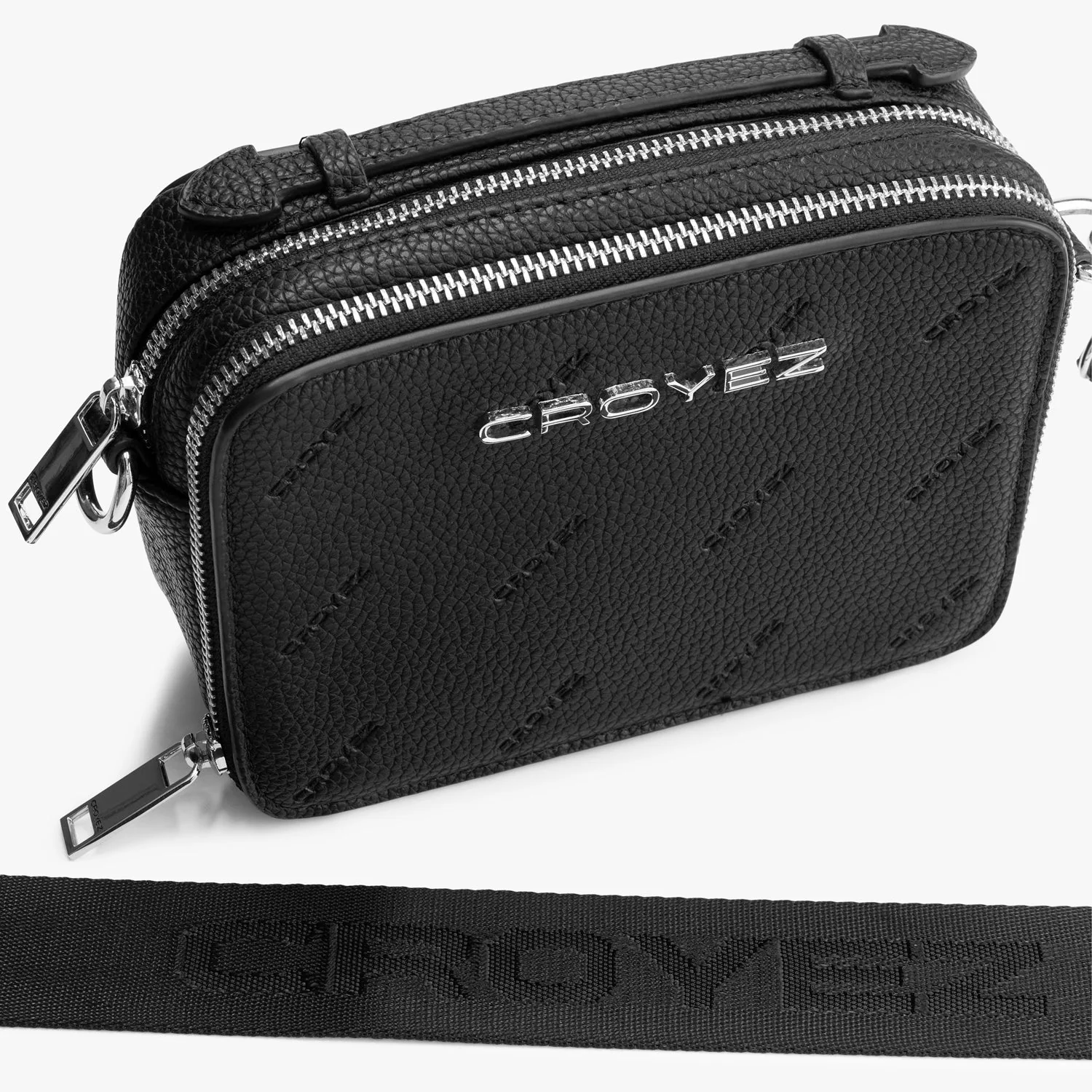 CROYEZ MONOGRAM MESSENGER BAG | BLACK - Image 3
