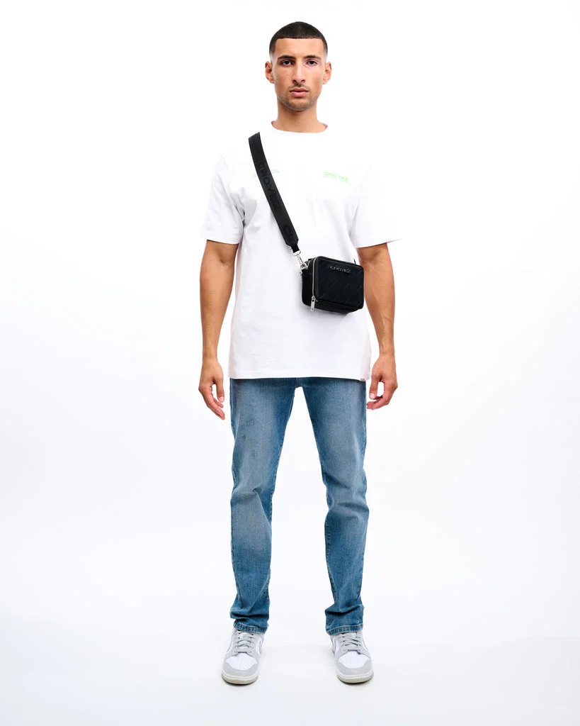 CROYEZ MONOGRAM MESSENGER BAG | BLACK - Image 4