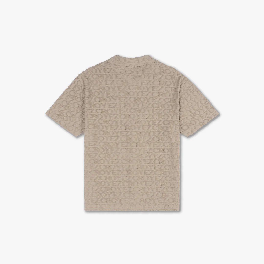 CROYEZ MONOGRAM TOWELLING SHIRT | STONE - Image 2