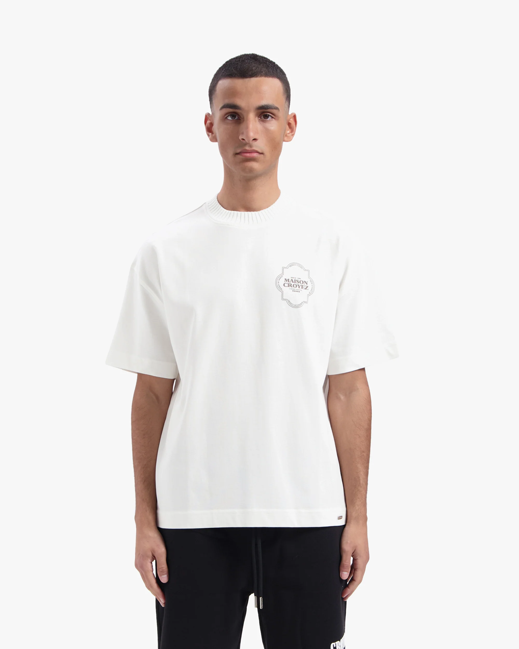 CROYEZ MOROCCAN T-SHIRT | OFF-WHITE/BROWN - Image 3