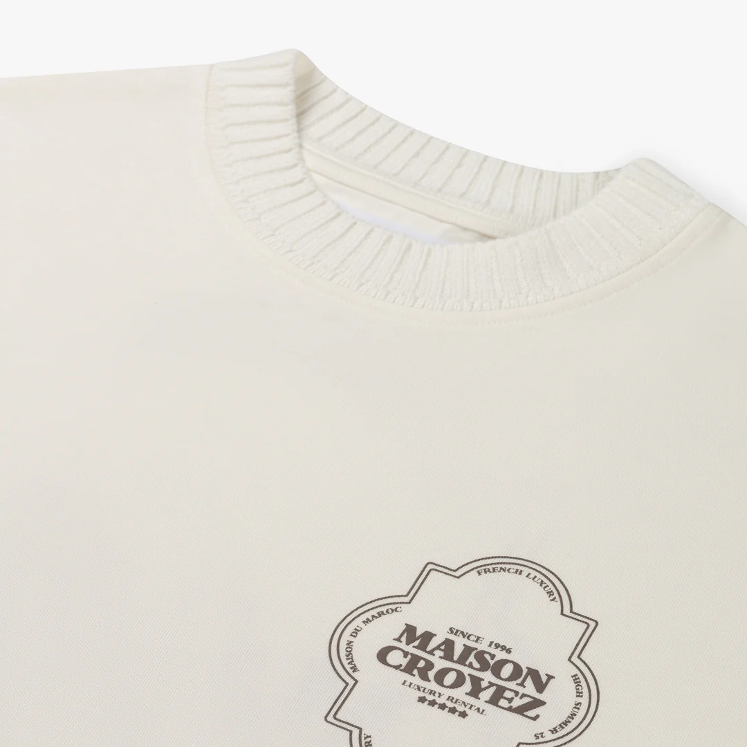 CROYEZ MOROCCAN T-SHIRT | OFF-WHITE/BROWN - Image 8