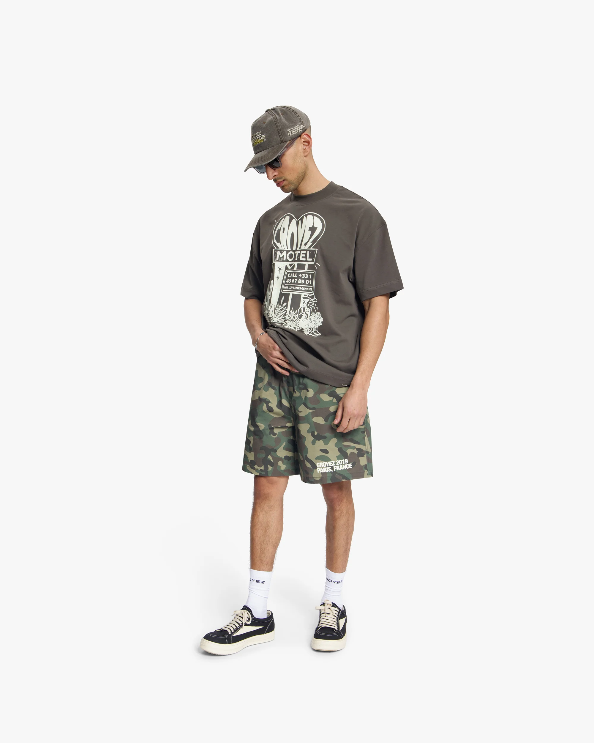 Croyez Motel T-Shirt | Washed Brown - Image 7