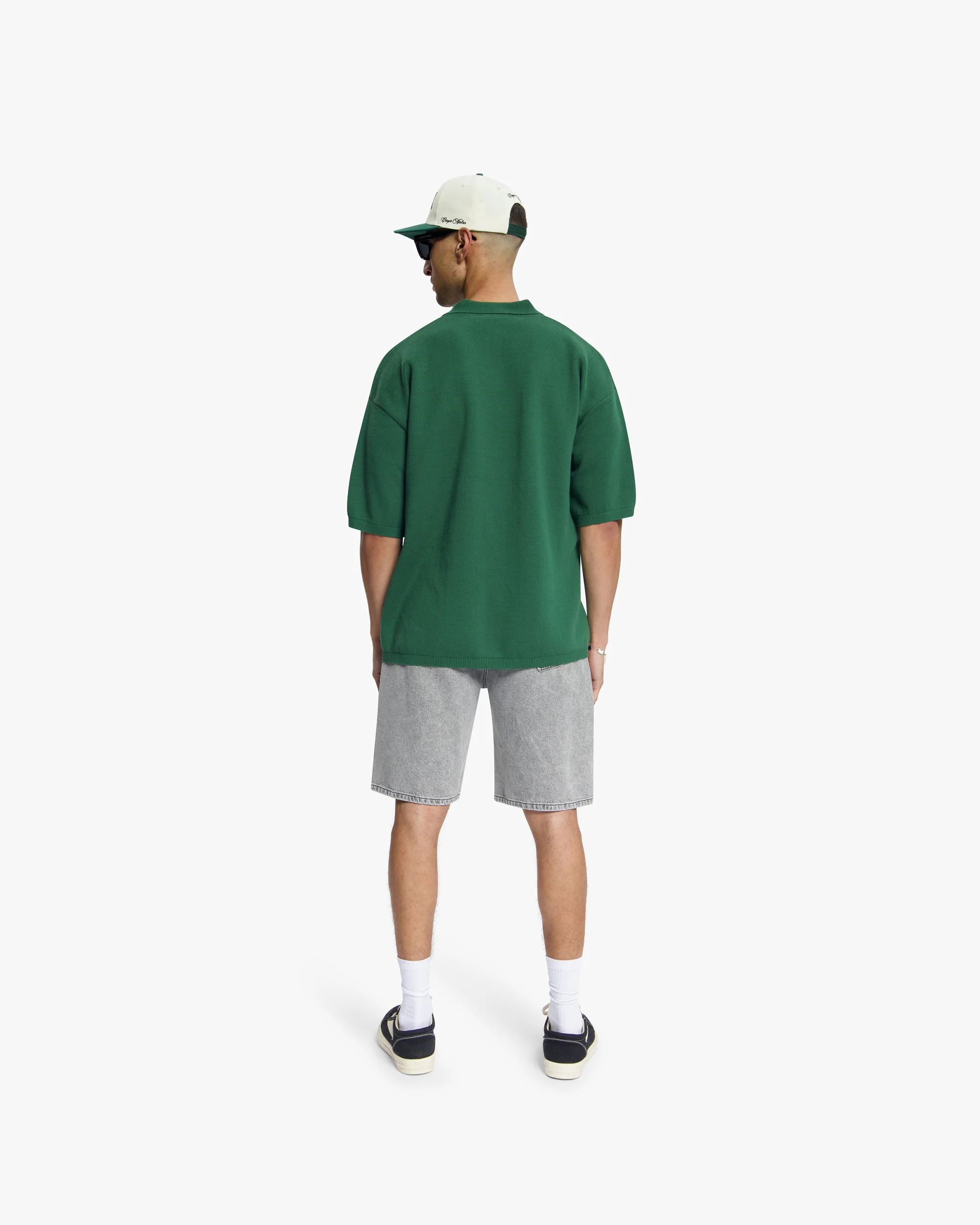 Croyez Nombre Knit Polo | Forest Green - Image 6