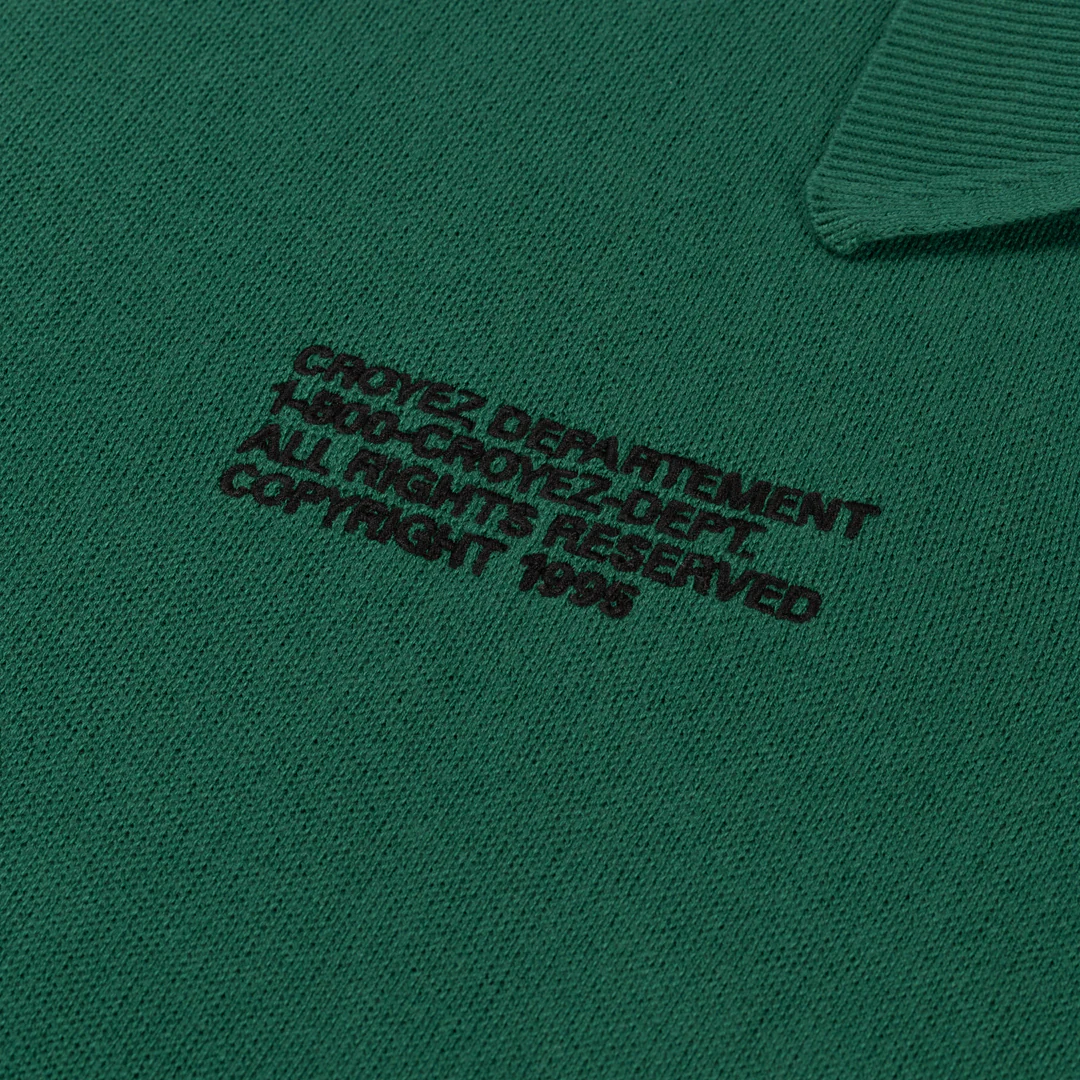 Croyez Nombre Knit Polo | Forest Green - Image 7