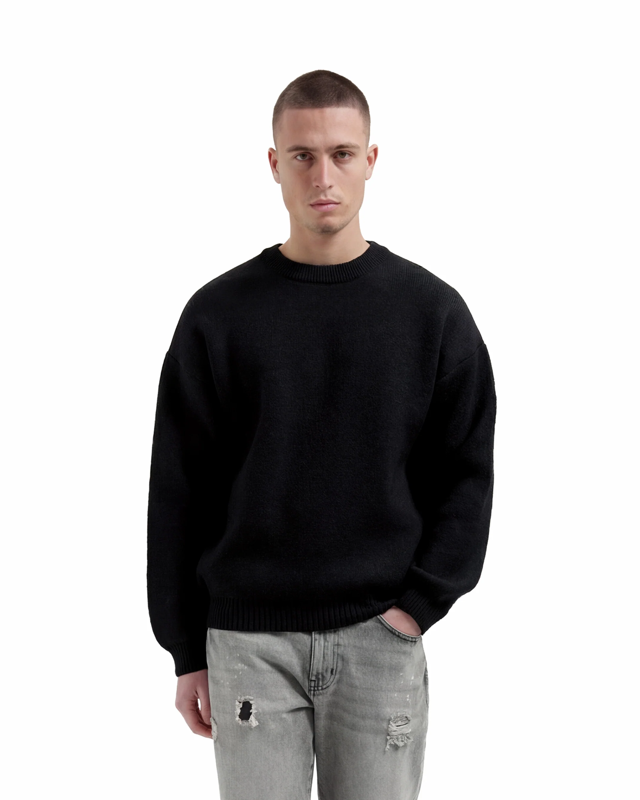 Croyez Original Fraternite Knit Sweater | Black - Image 3