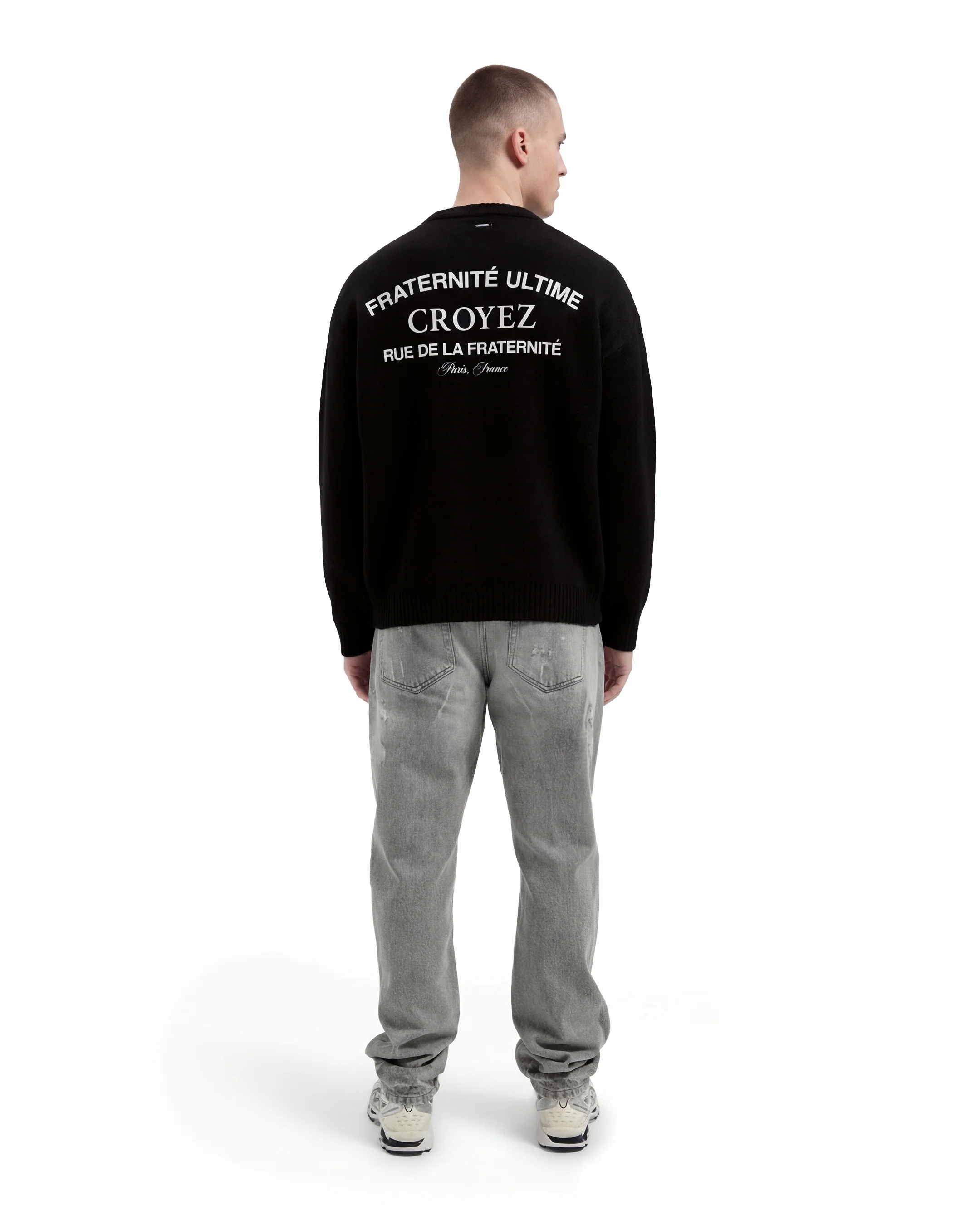Croyez Original Fraternite Knit Sweater | Black - Image 6