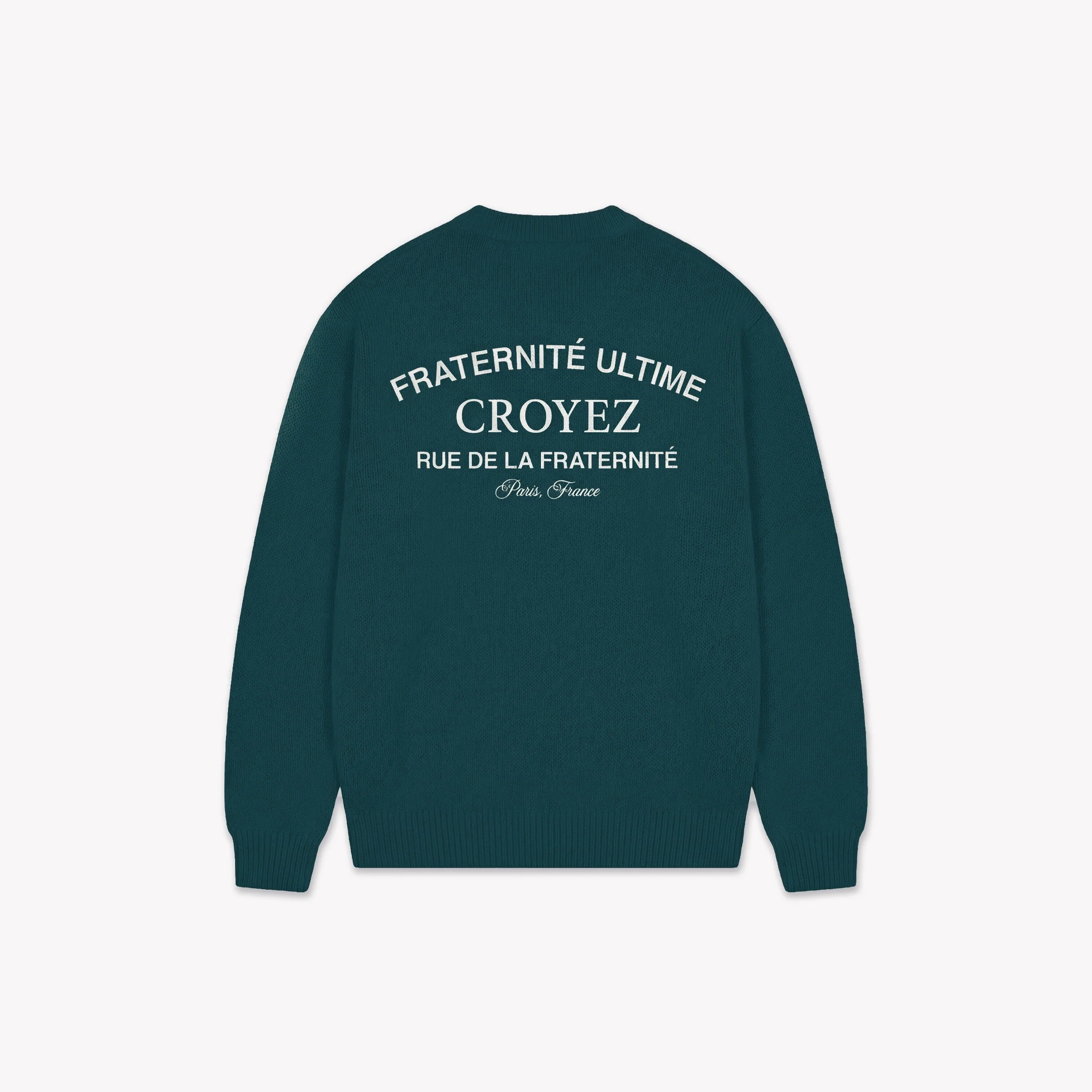 Croyez Original Fraternite Knit Sweater | Dark Teal - Image 2