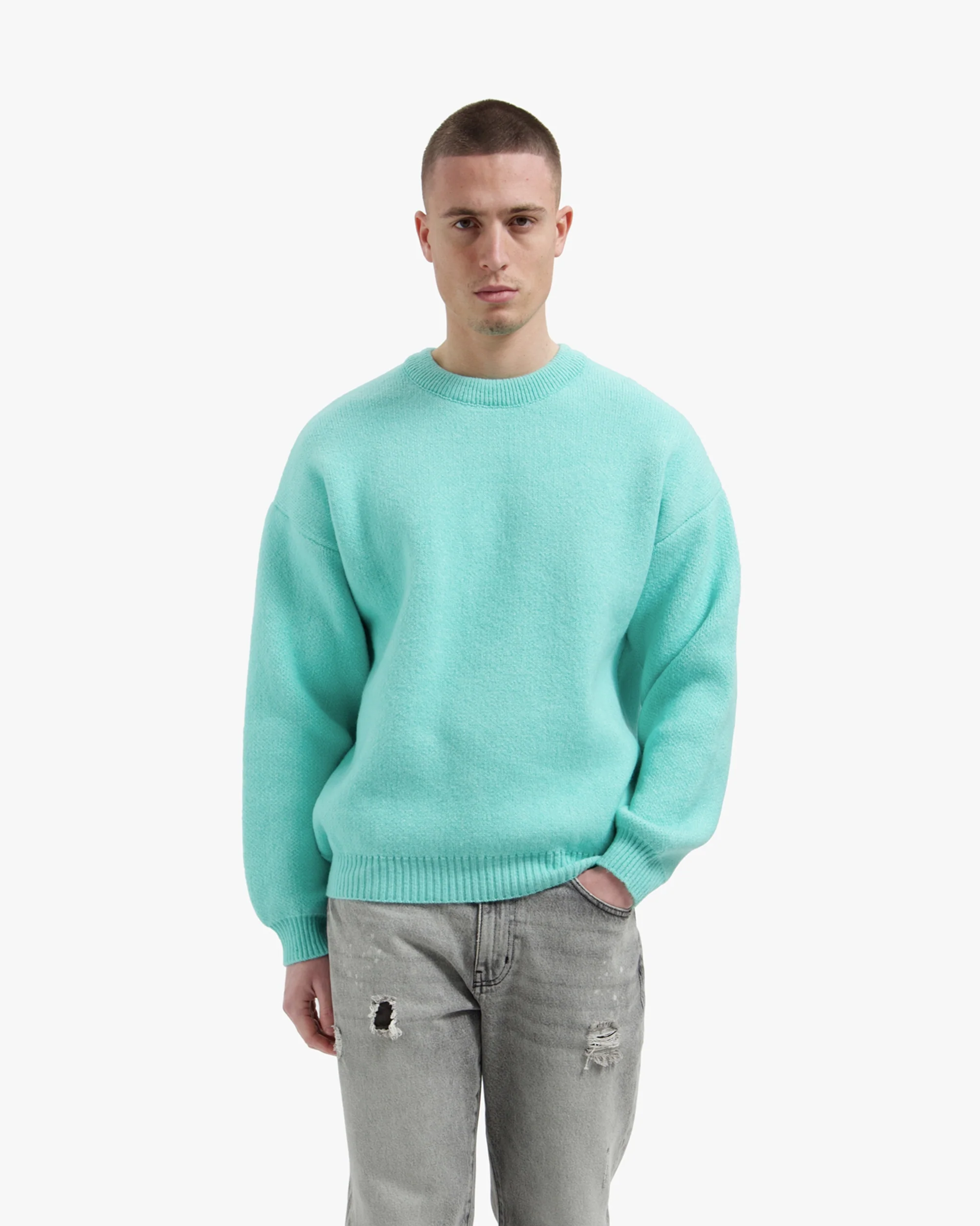 Croyez Original Fraternite Knit Sweater | Tiffany Blue - Image 3
