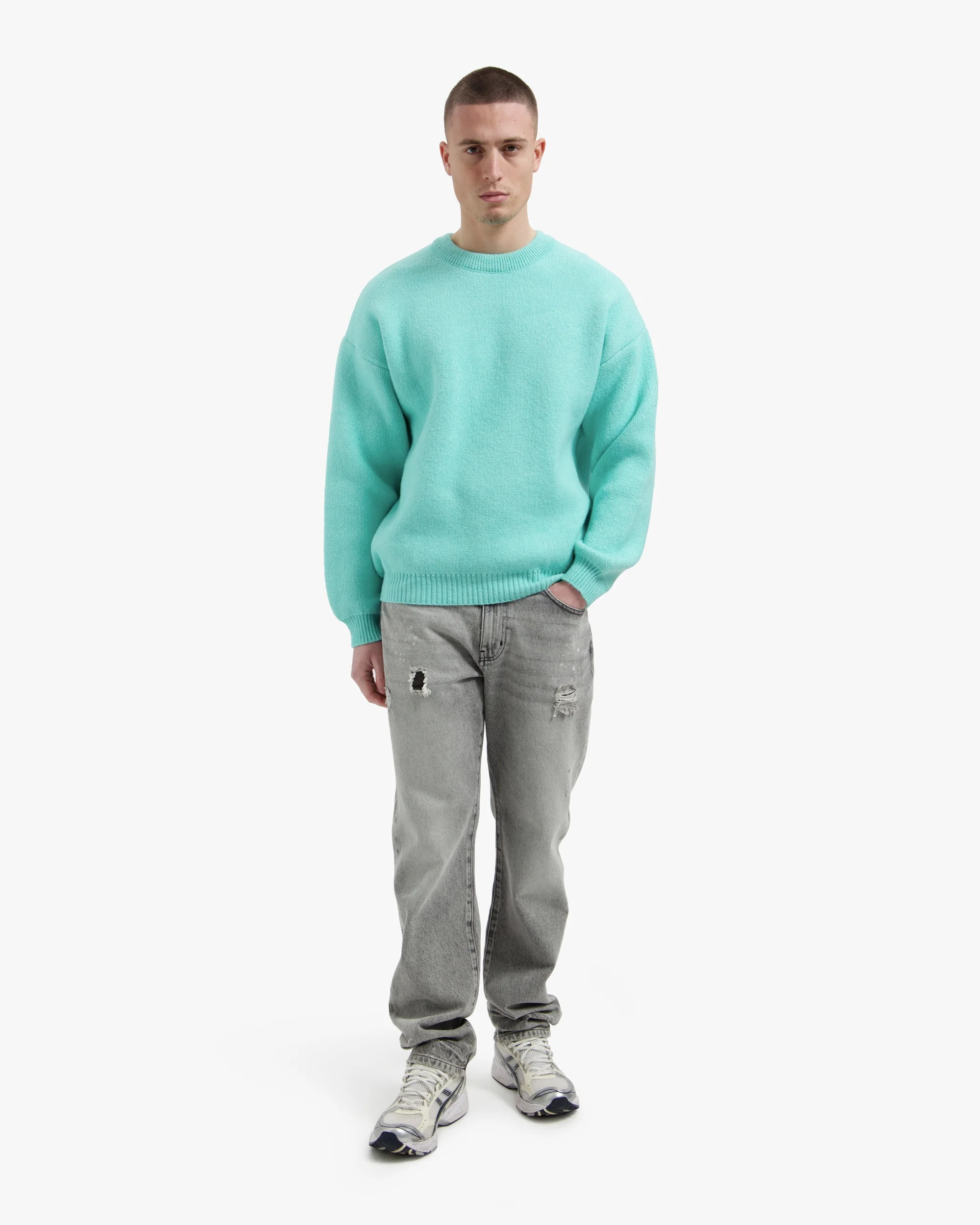Croyez Original Fraternite Knit Sweater | Tiffany Blue - Image 5