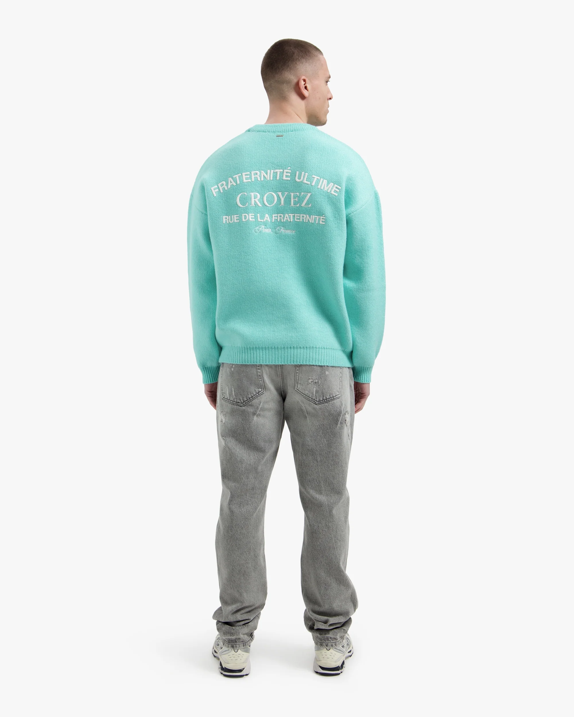 Croyez Original Fraternite Knit Sweater | Tiffany Blue - Image 6