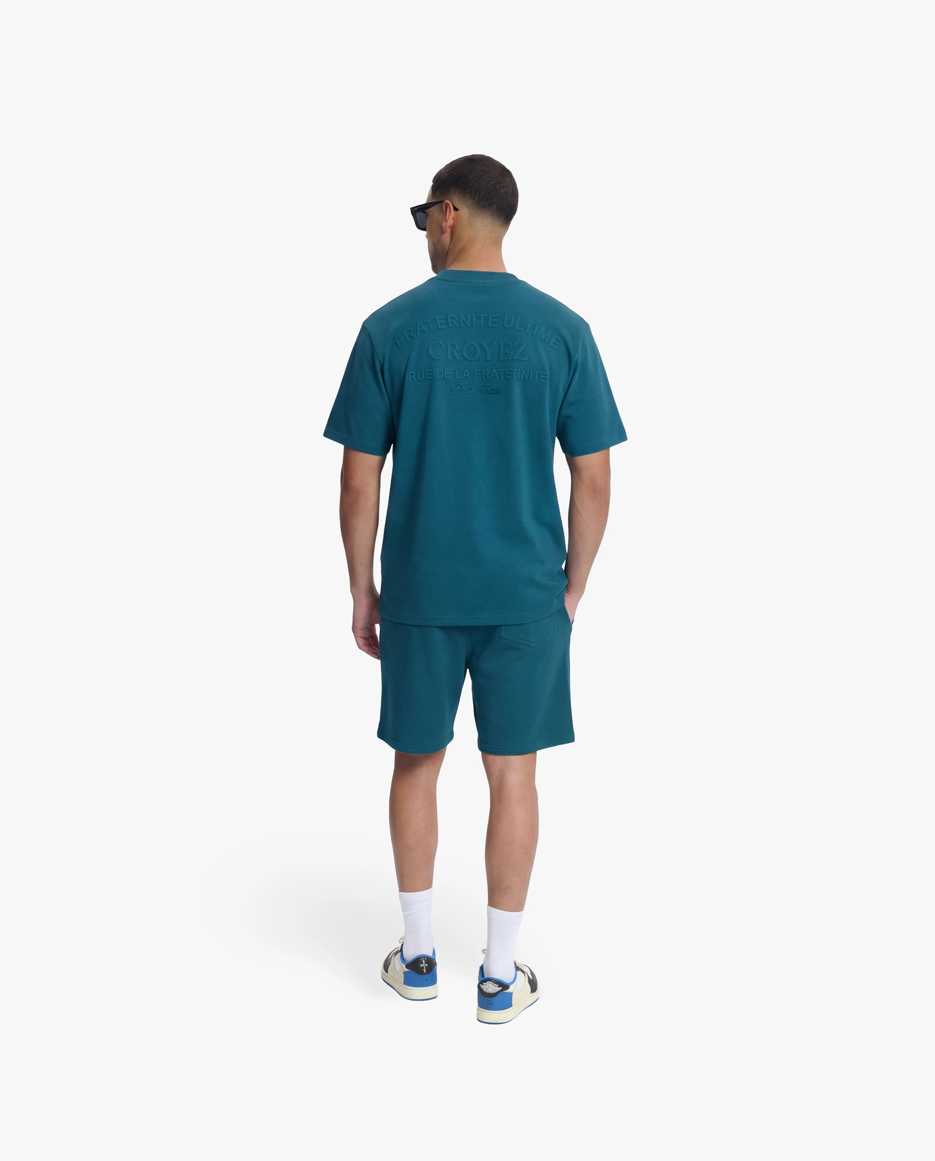Croyez Original Fraternite Shorts | Dark Teal - Image 6