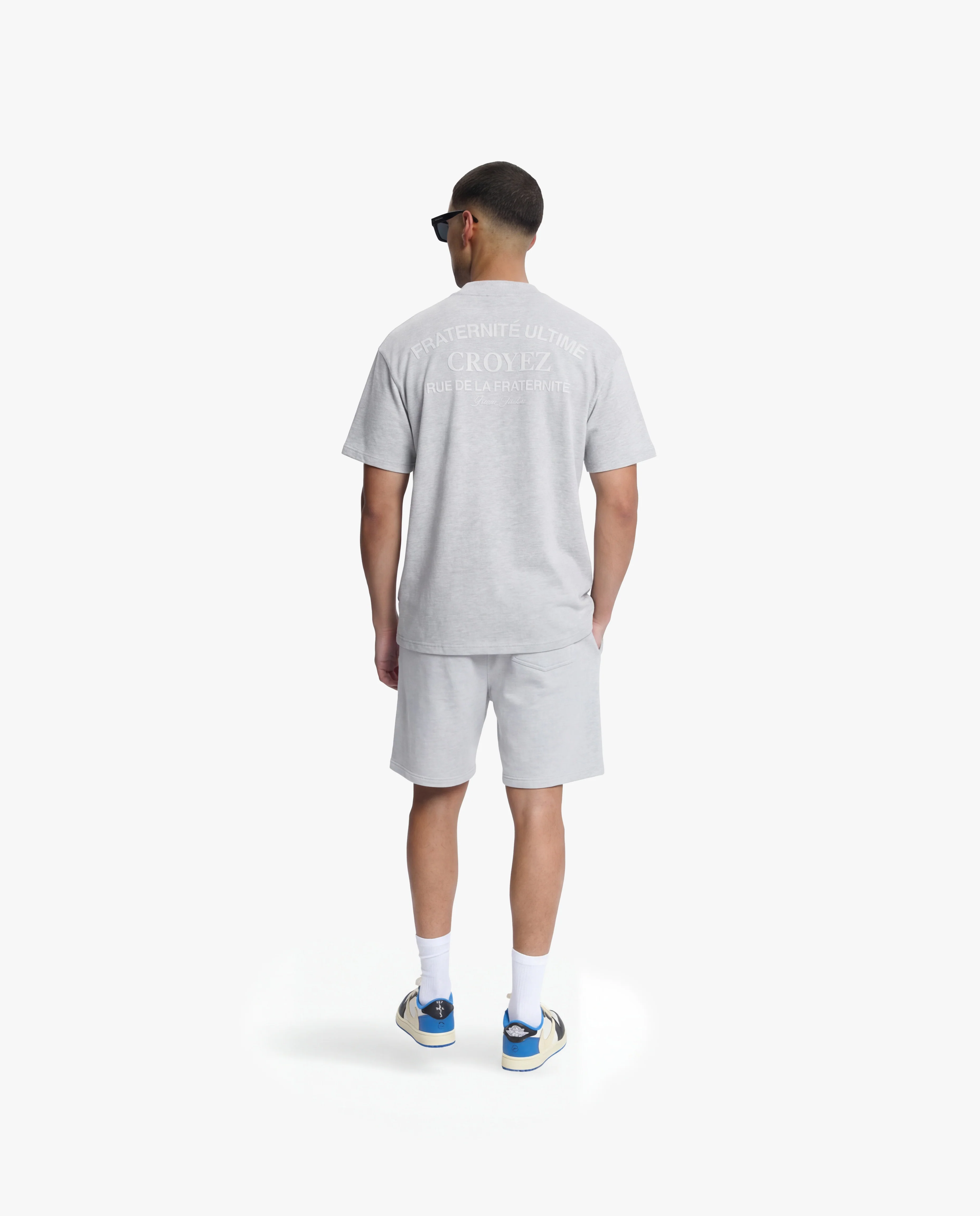 Croyez Original Fraternite Shorts | Grey Melange - Image 6