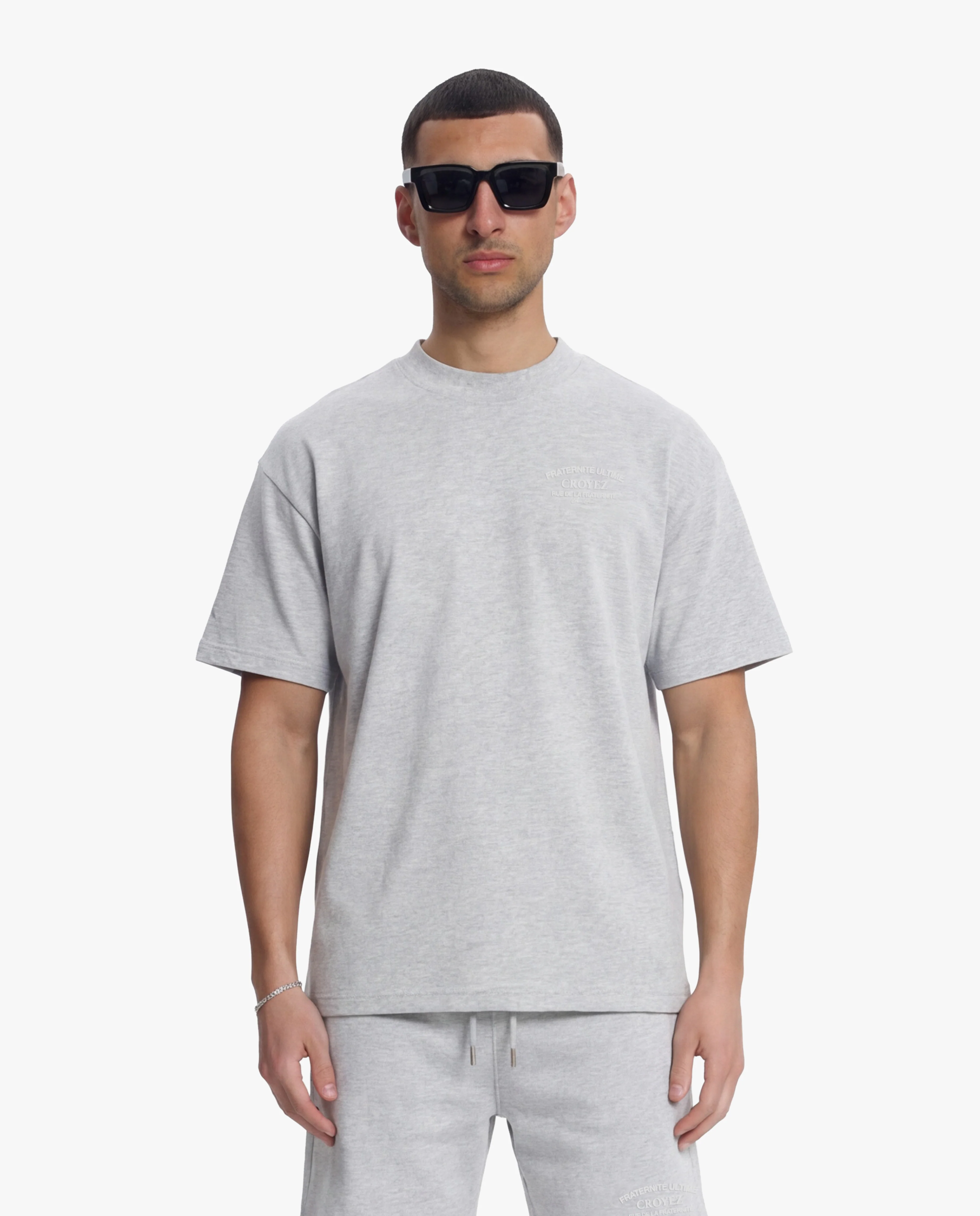 Croyez Original Fraternite T-Shirt | Grey Melange - Image 3
