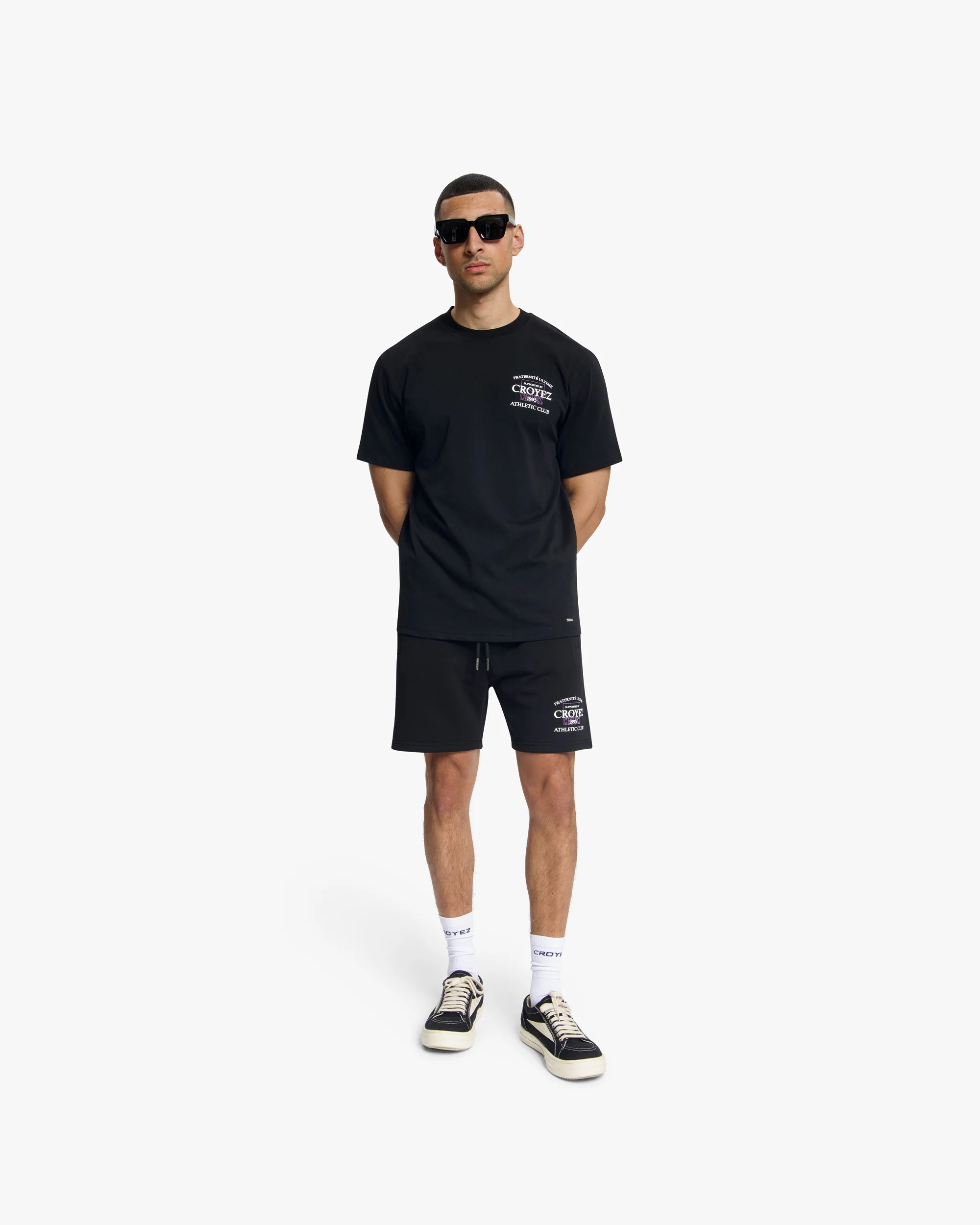 Croyez Overlay Fraternite Shorts | Black - Image 5