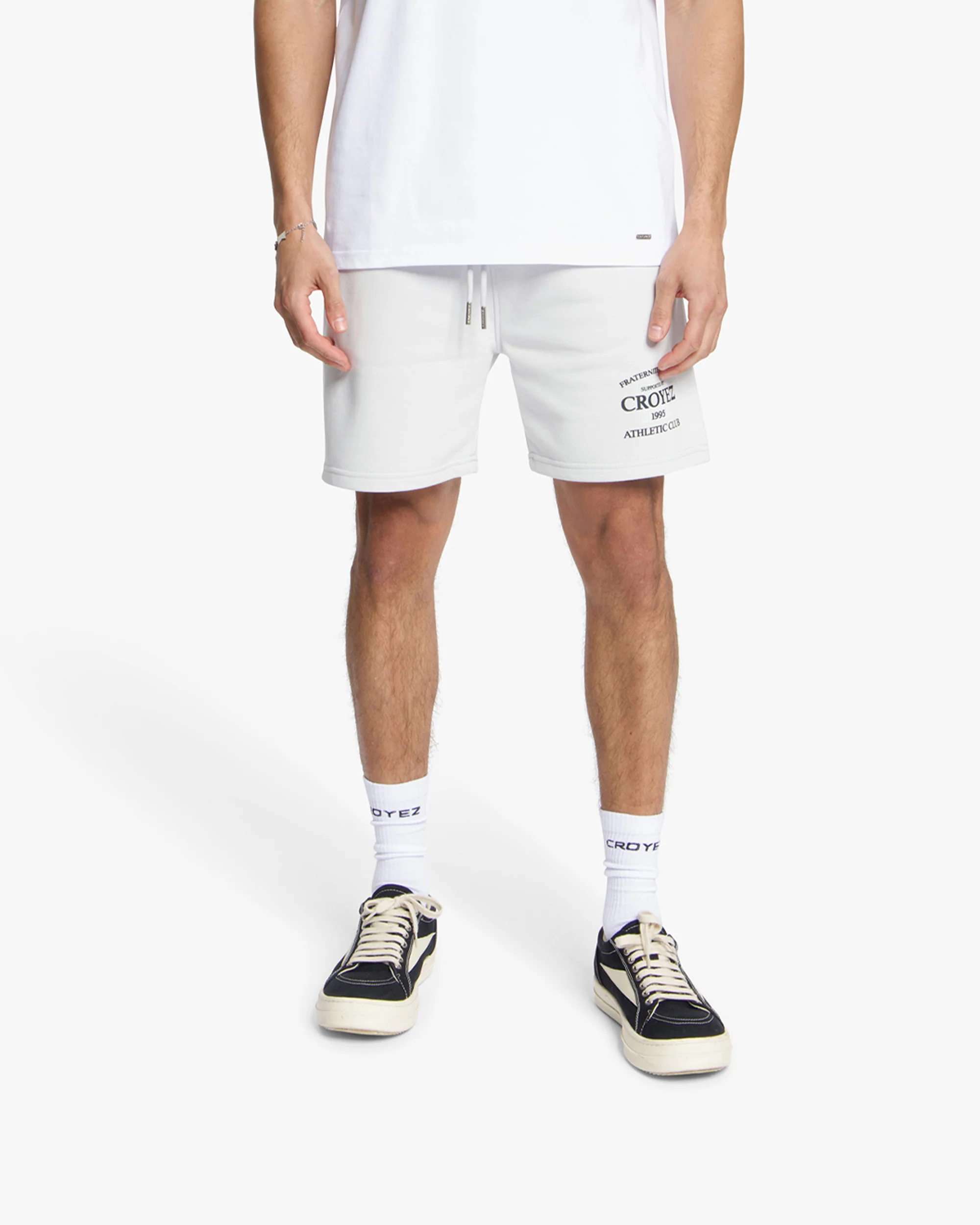 Croyez Overlay Fraternite Shorts | Light Grey - Image 3