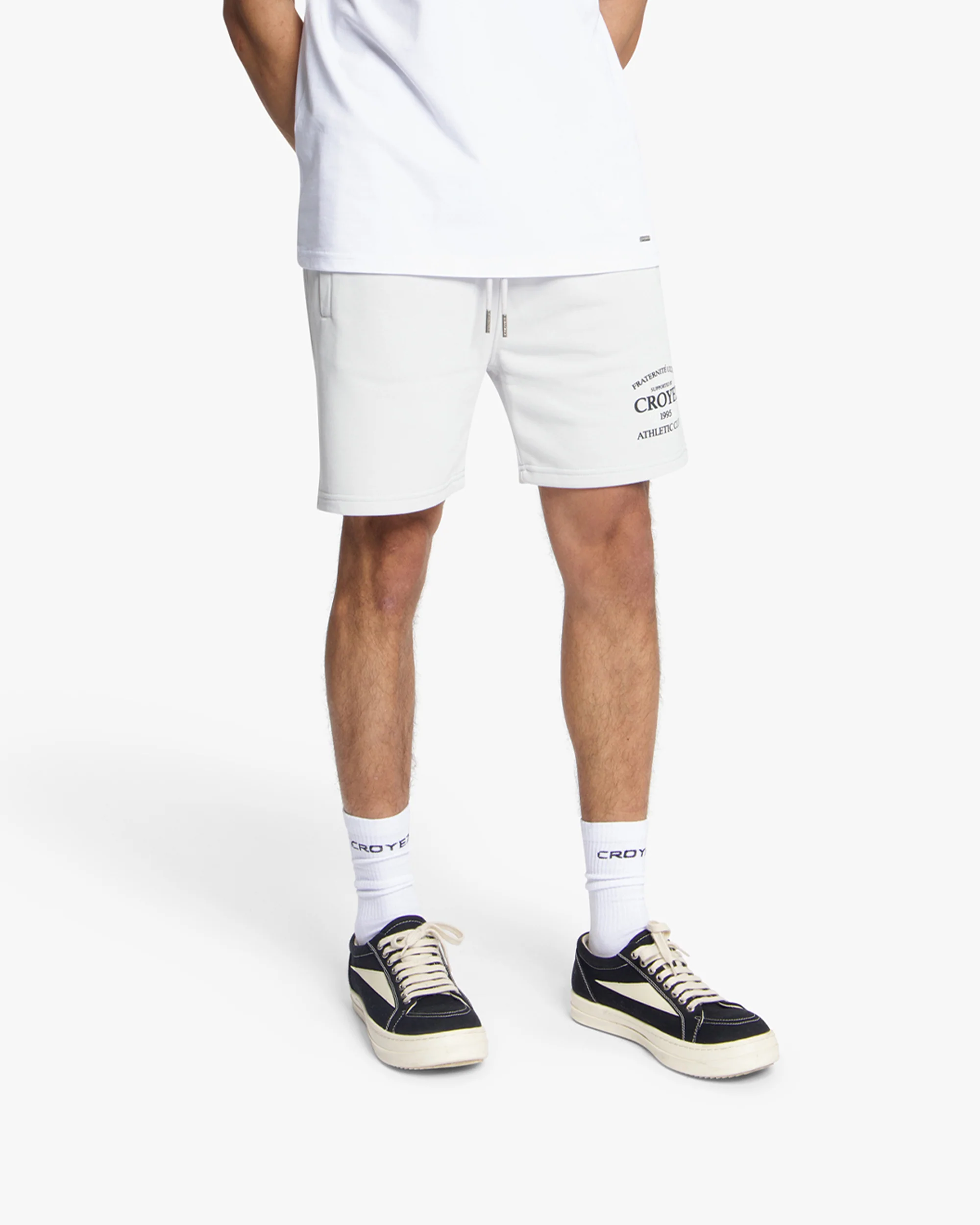 Croyez Overlay Fraternite Shorts | Light Grey - Image 4