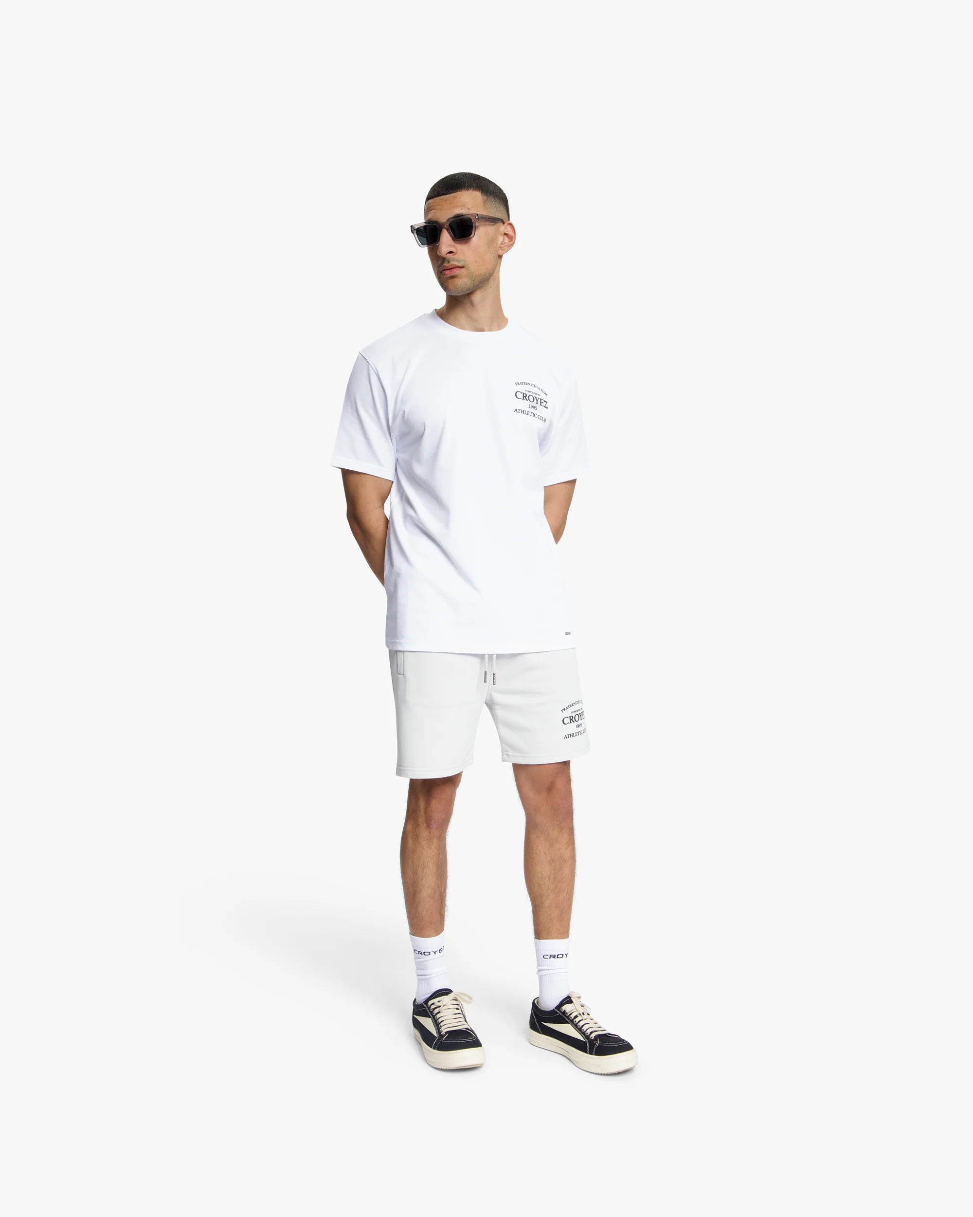 Croyez Overlay Fraternite Shorts | Light Grey - Image 7