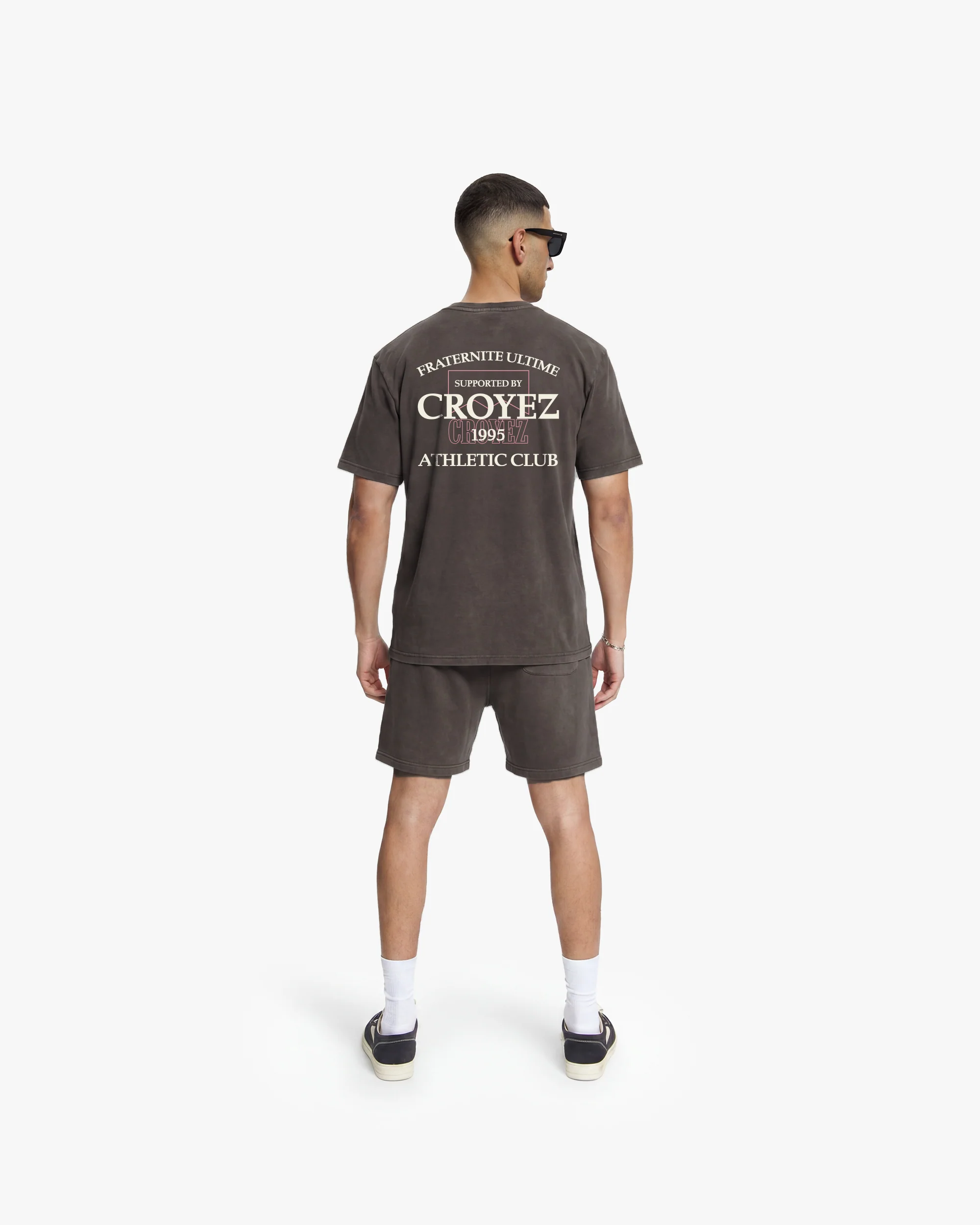 Croyez Overlay Fraternite Shorts | Washed Brown - Image 6