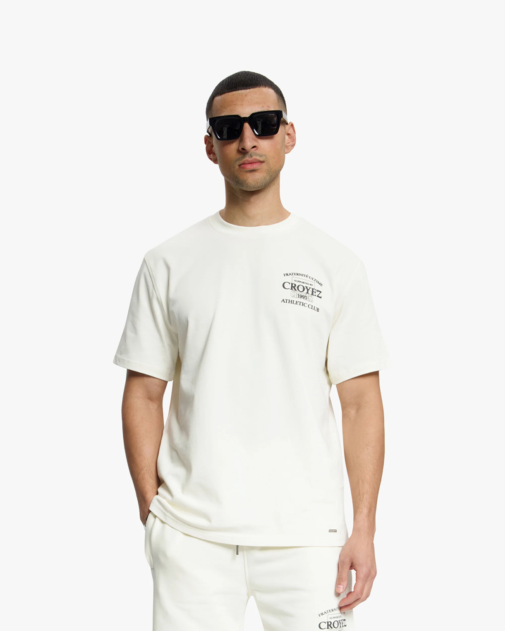 Croyez Overlay Fraternite T-Shirt | Off-White - Image 3