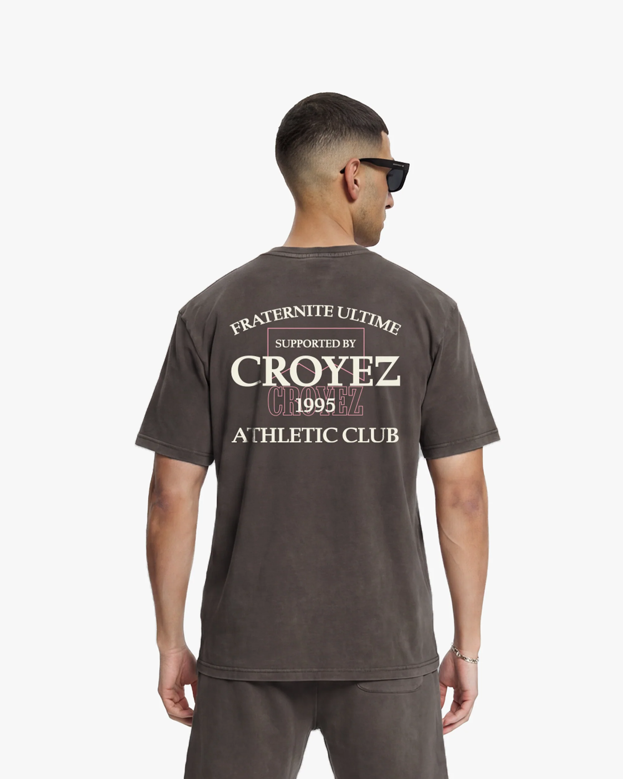 Croyez Overlay Fraternite T-Shirt | Washed Brown - Image 4