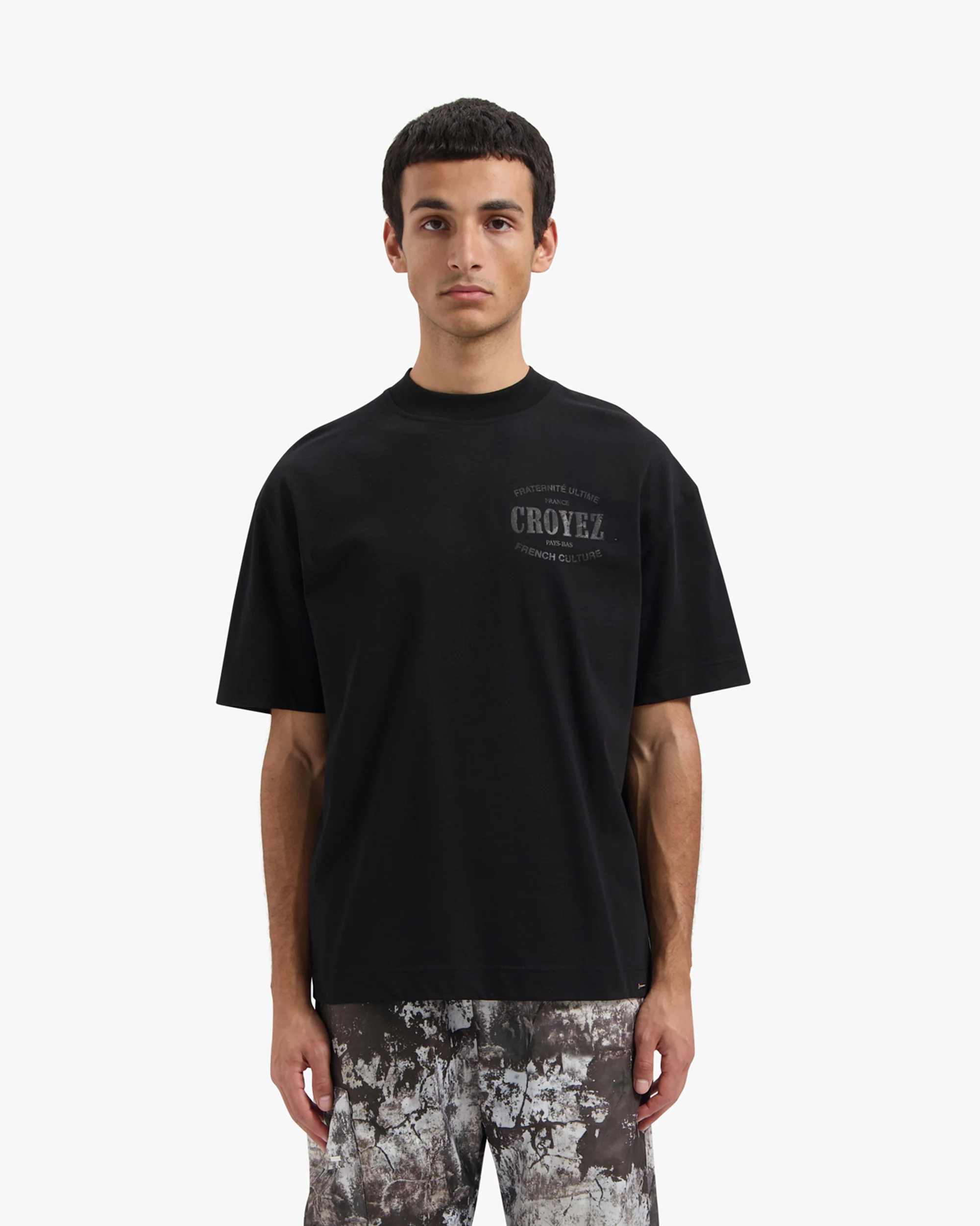 CROYEZ OVERSIZED STAMP T-SHIRT | BLACK - Image 3