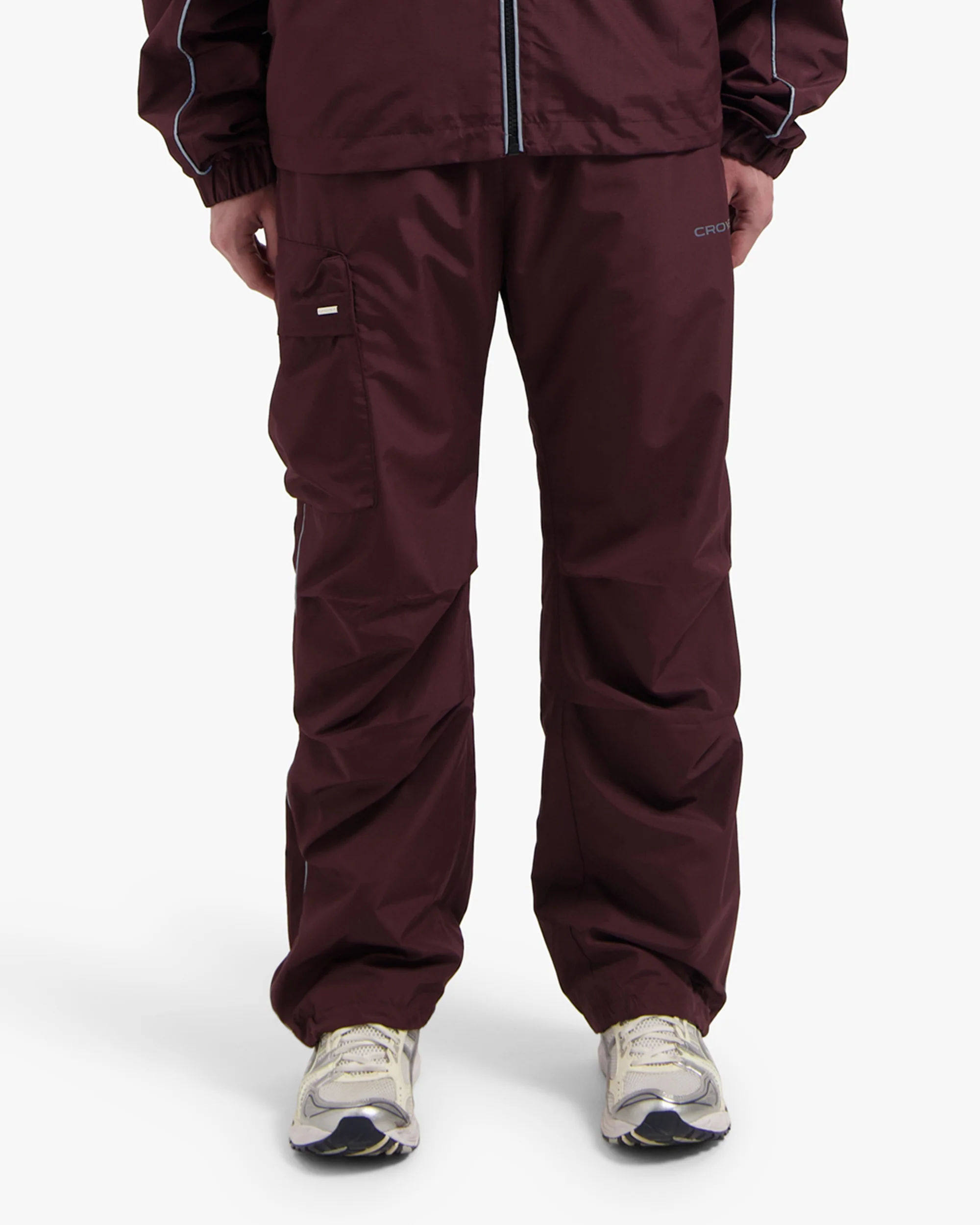 Croyez Parachute Ripstop Pants | Burgundy - Image 3