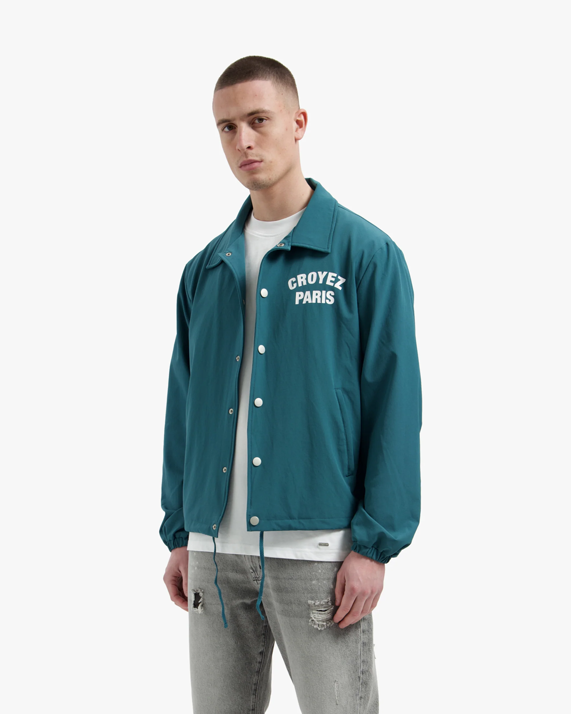 Croyez Paris Coach Jacket | Dark Teal - Image 3