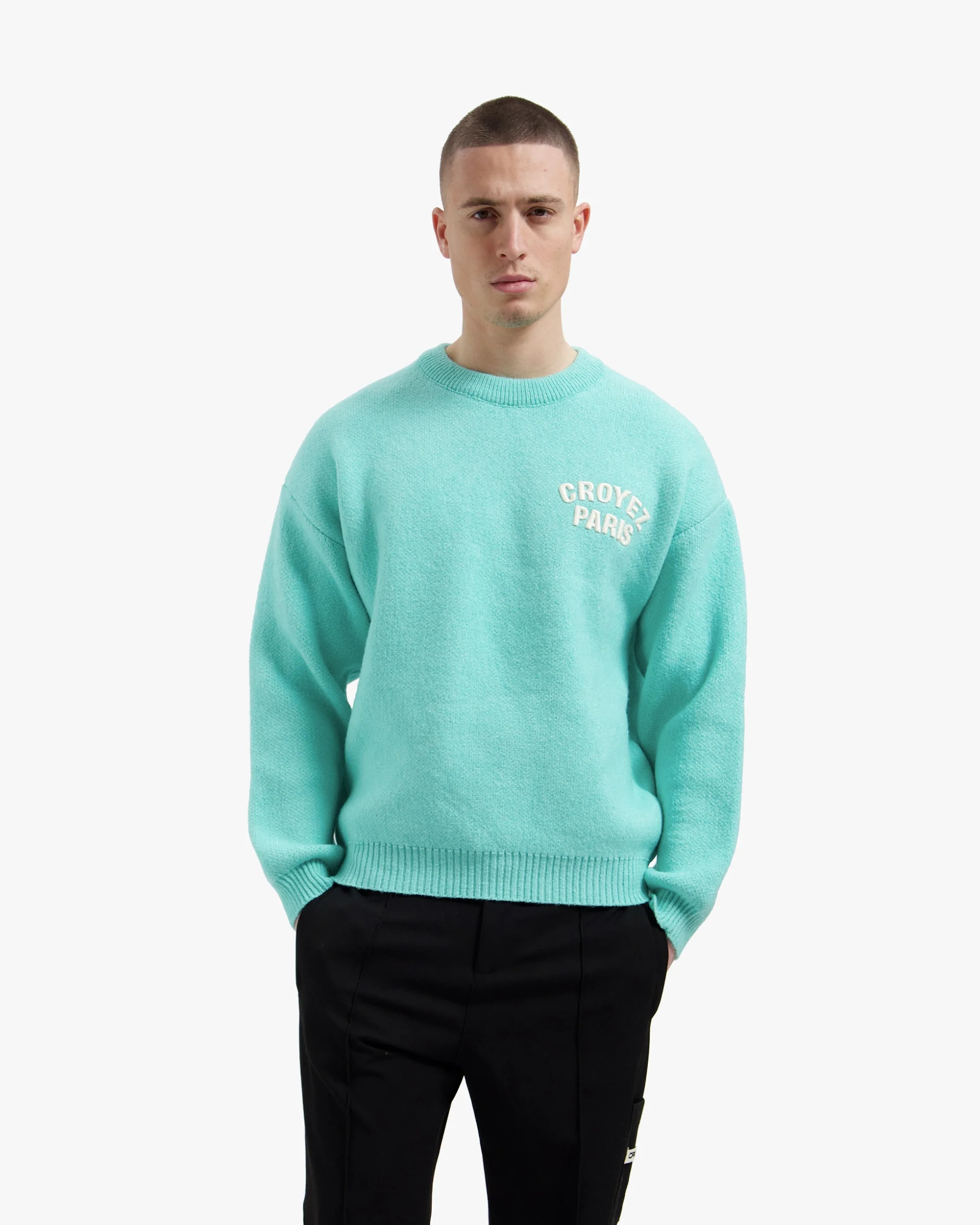Croyez Paris Knit Sweater | Tiffany Blue - Image 3