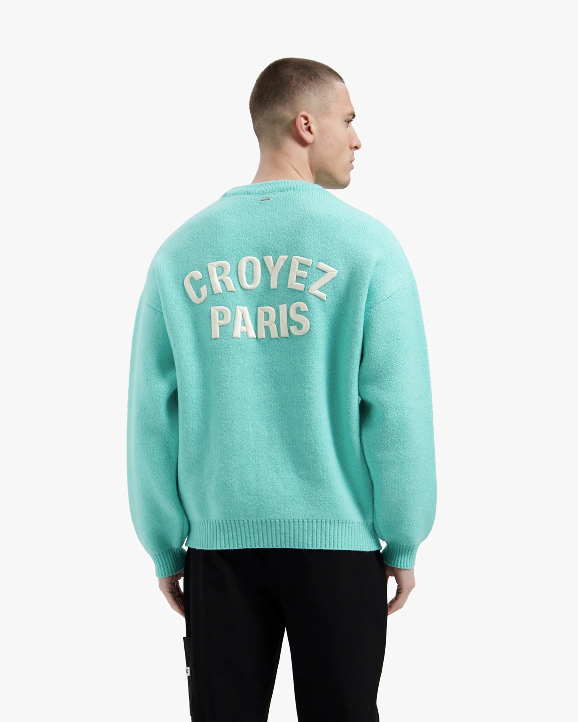 Croyez Paris Knit Sweater | Tiffany Blue - Image 4