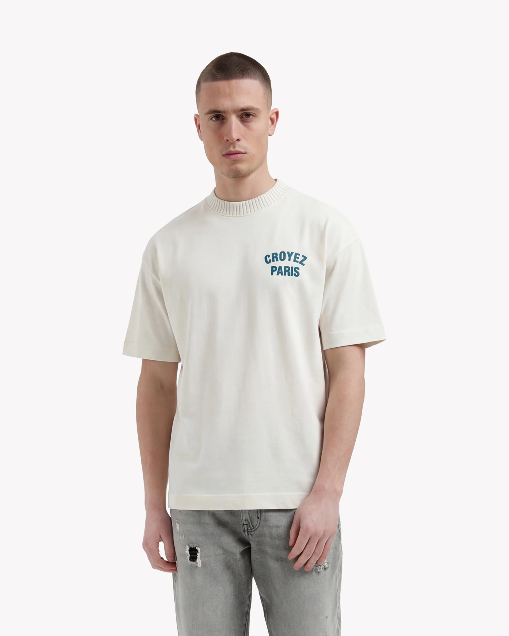 Croyez Paris Knit T-Shirt | Off-White - Image 3