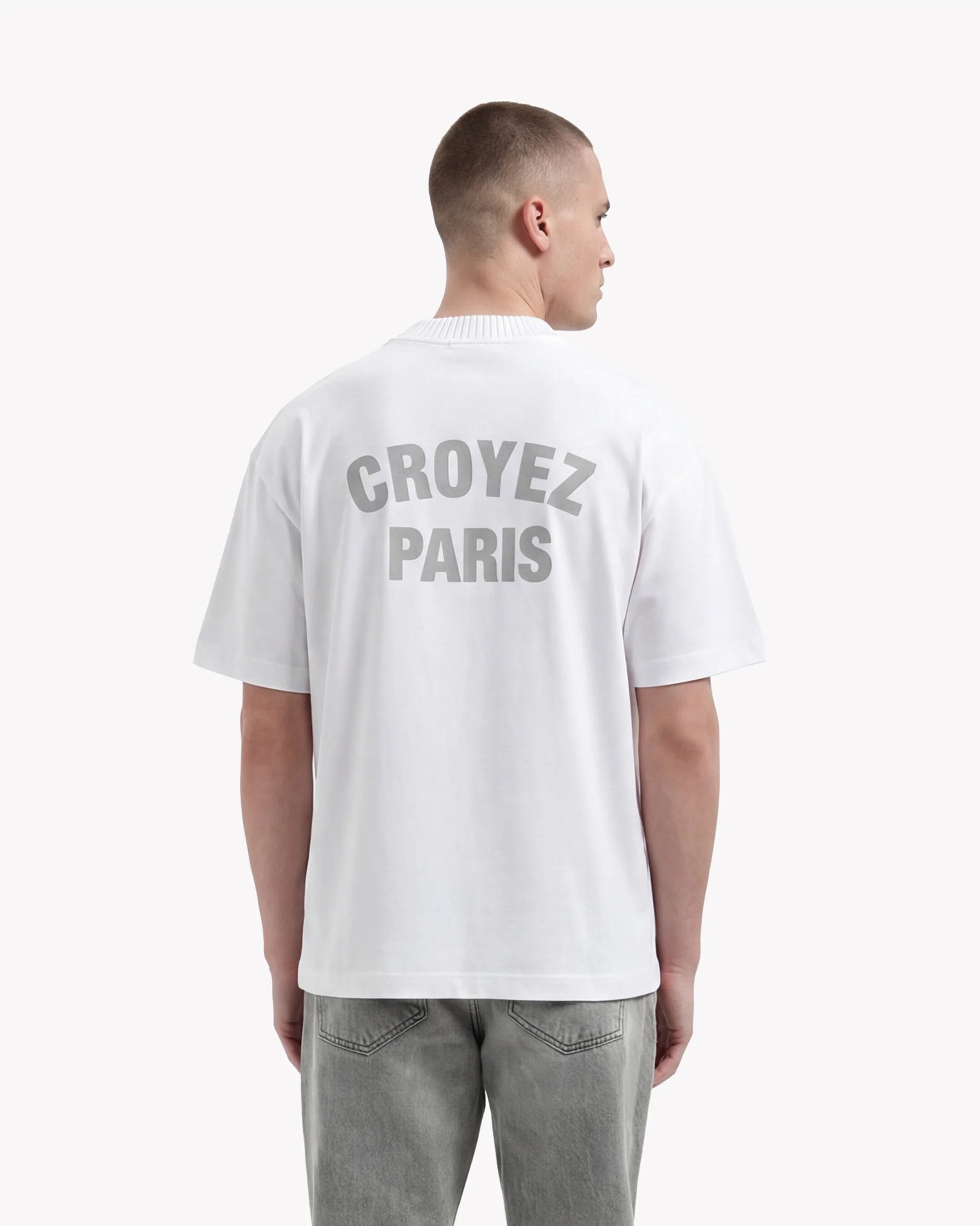 Croyez Paris Knit T-Shirt | White - Image 4